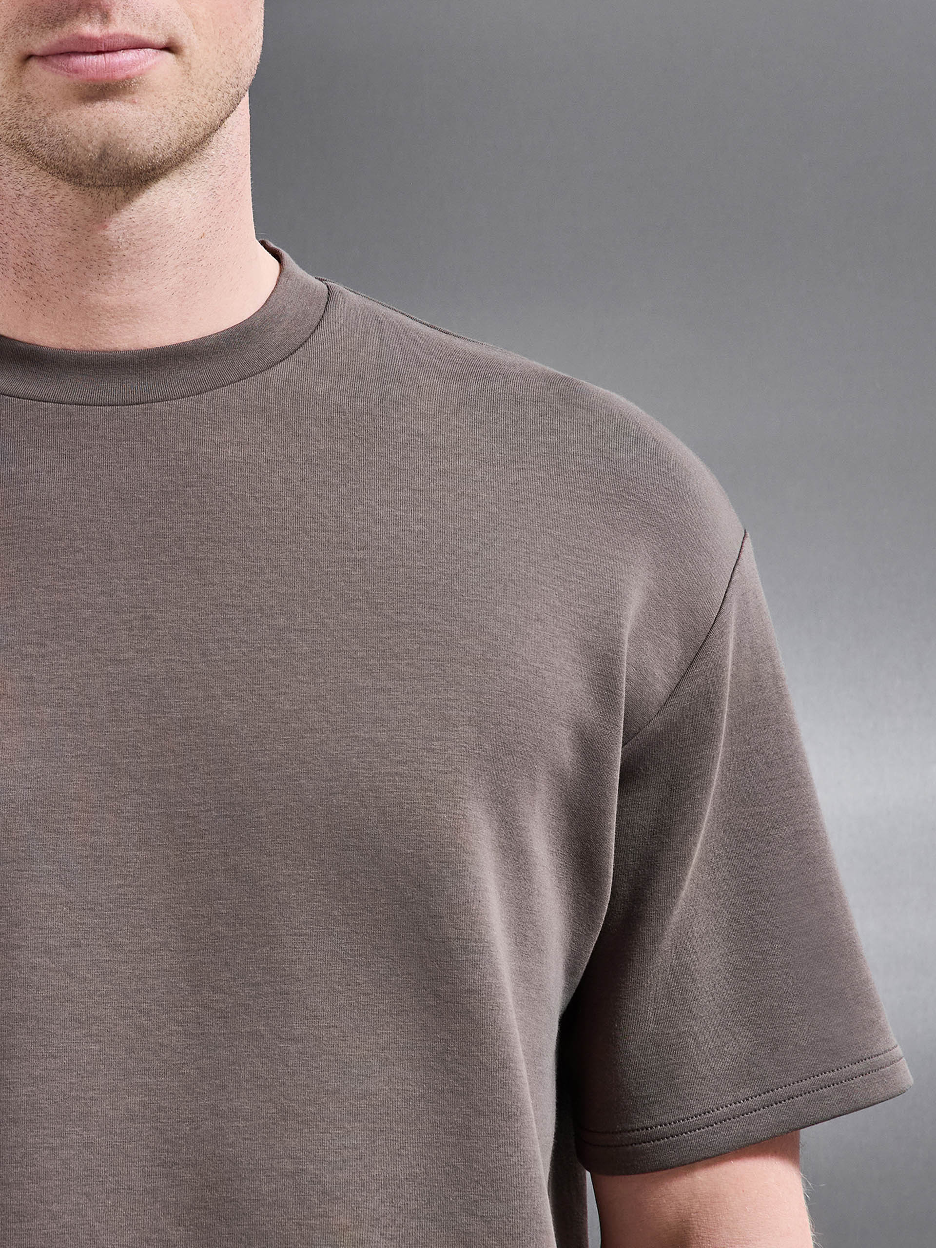 Everyday Luxe Relaxed T-Shirt in Brown - Image 4