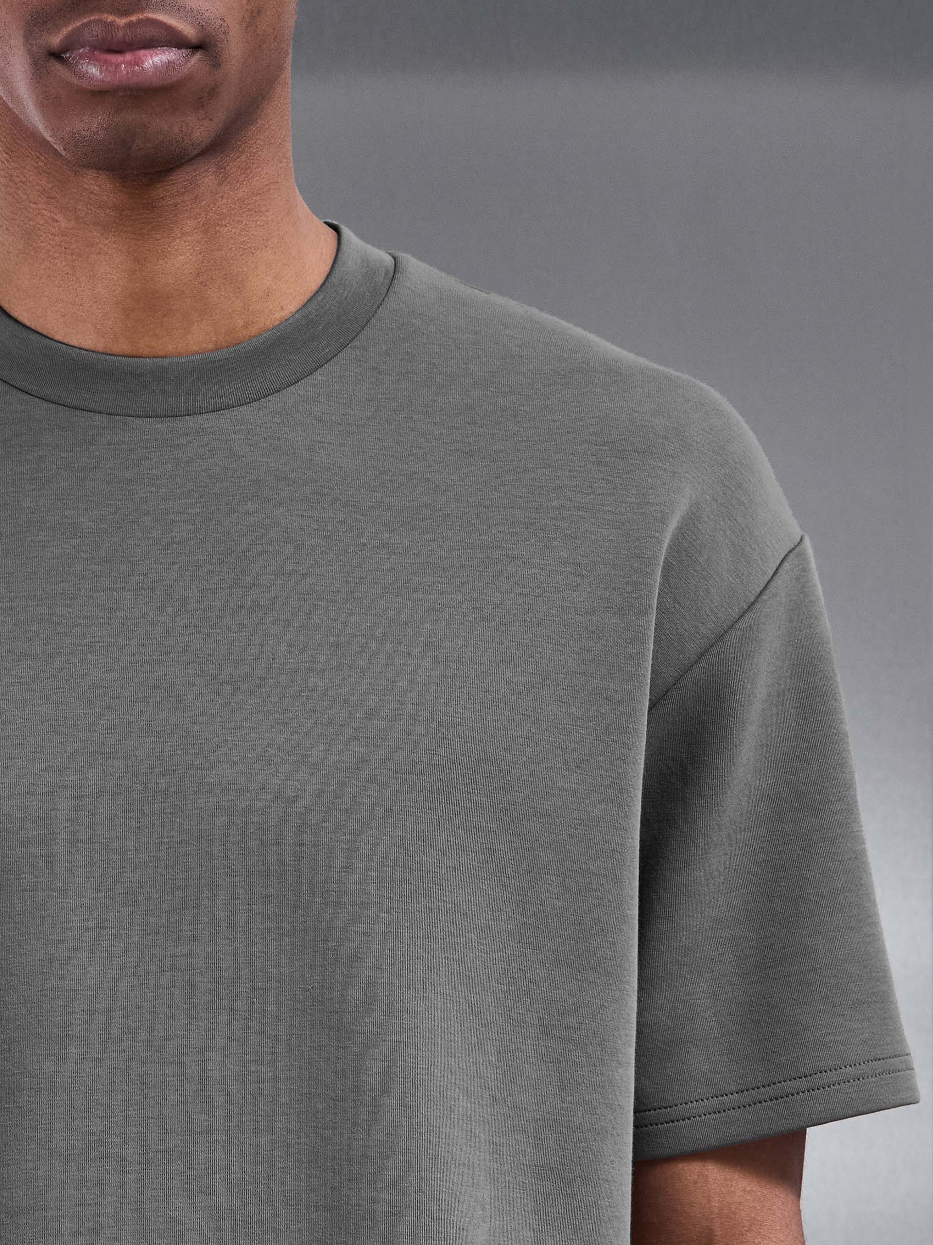 Everyday Luxe Relaxed T-Shirt in Grey - Image 4