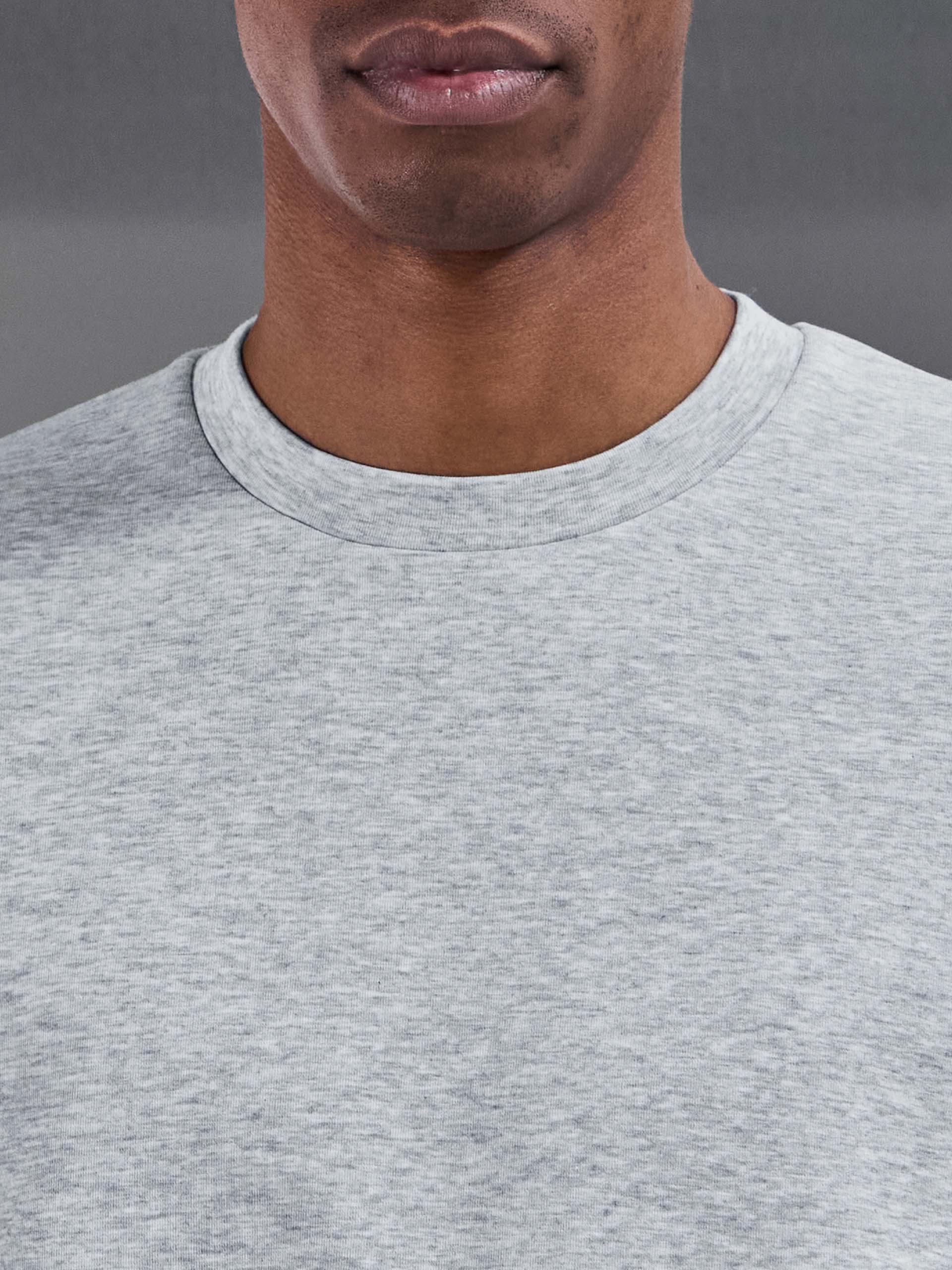Everyday Luxe Relaxed T-Shirt in Marl Grey - Image 4