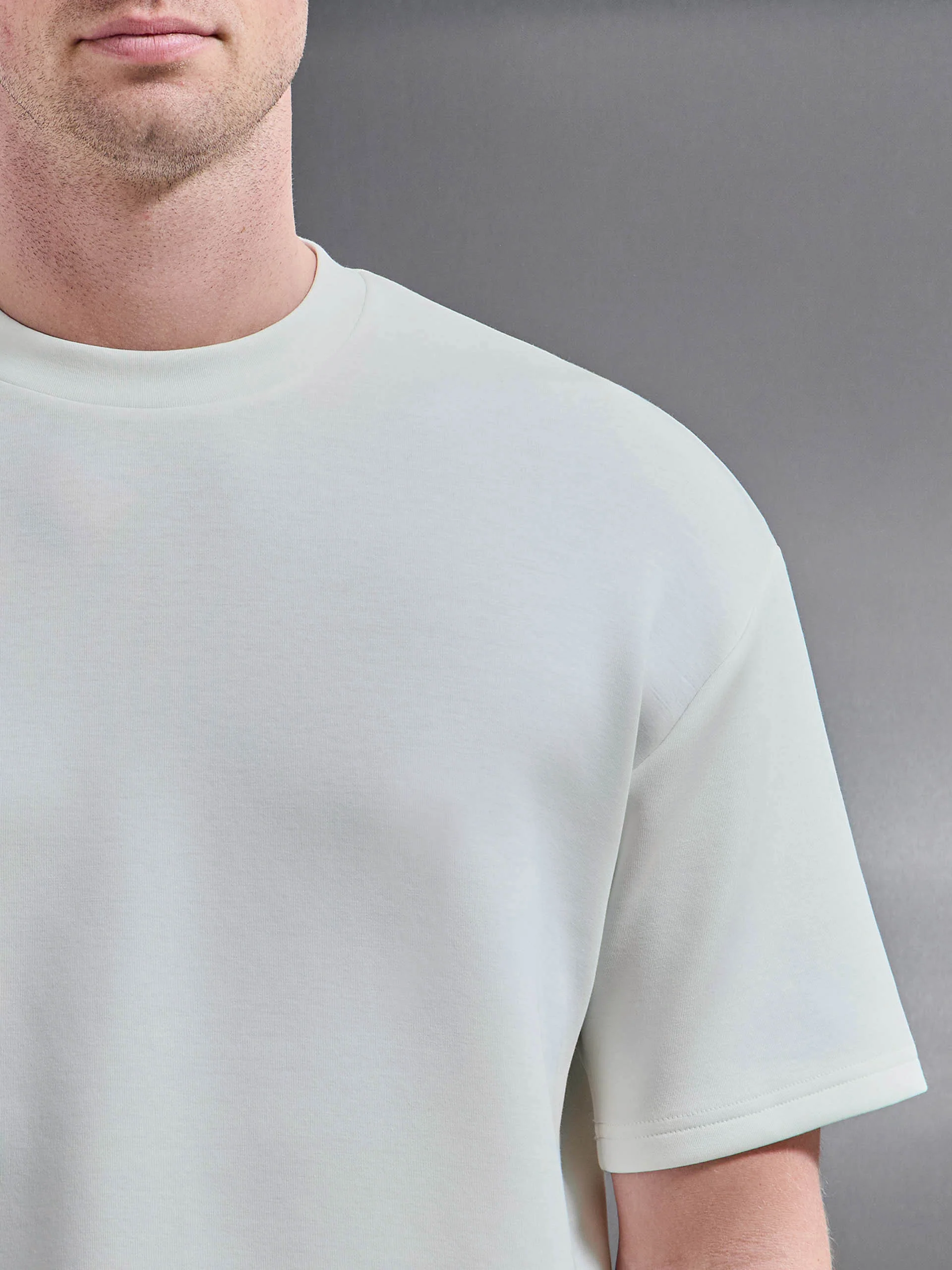 Everyday Luxe Relaxed T-Shirt in Off White - Image 4