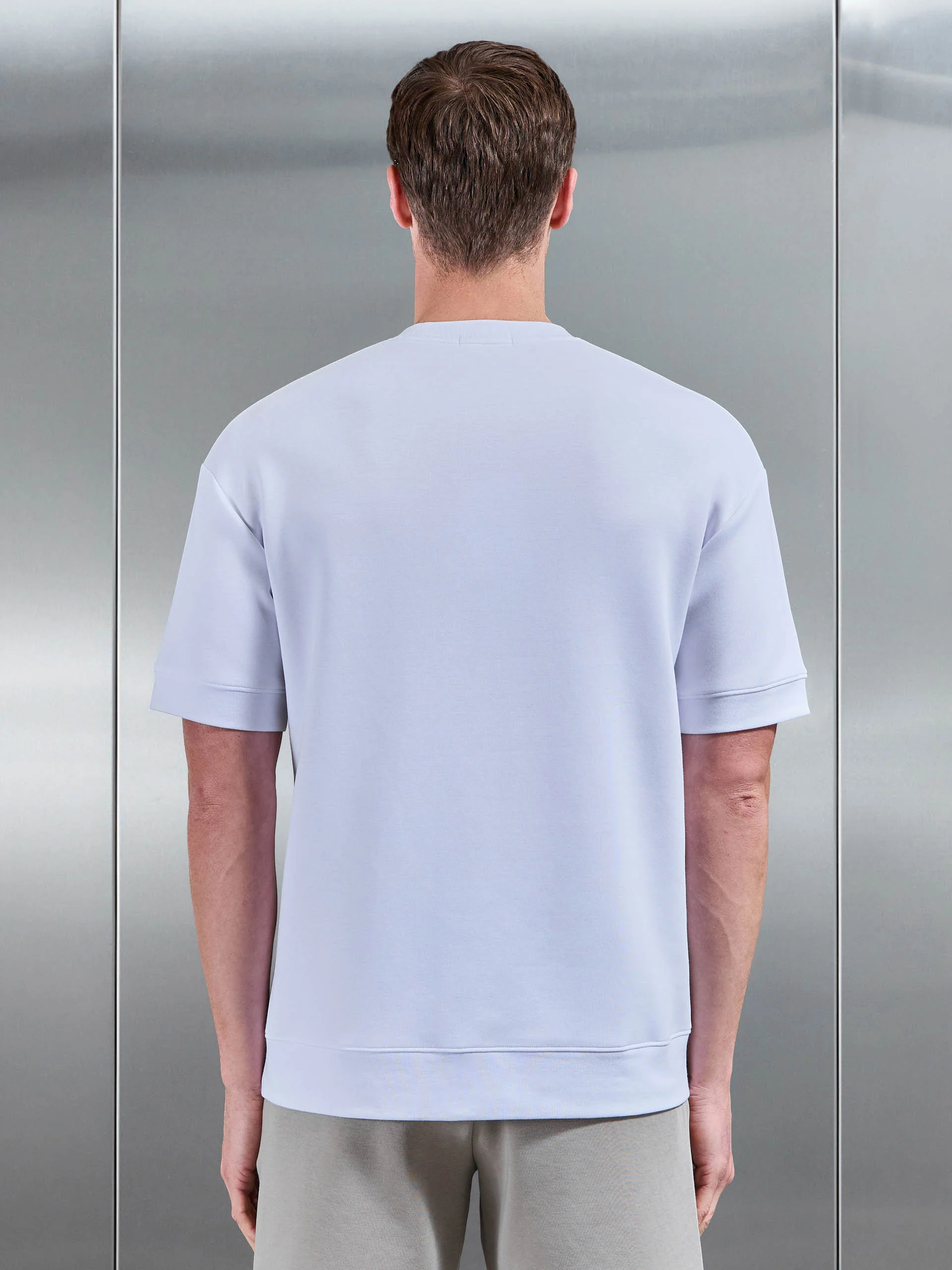 Everyday Luxe Ribbed Relaxed T-Shirt in White - Image 3