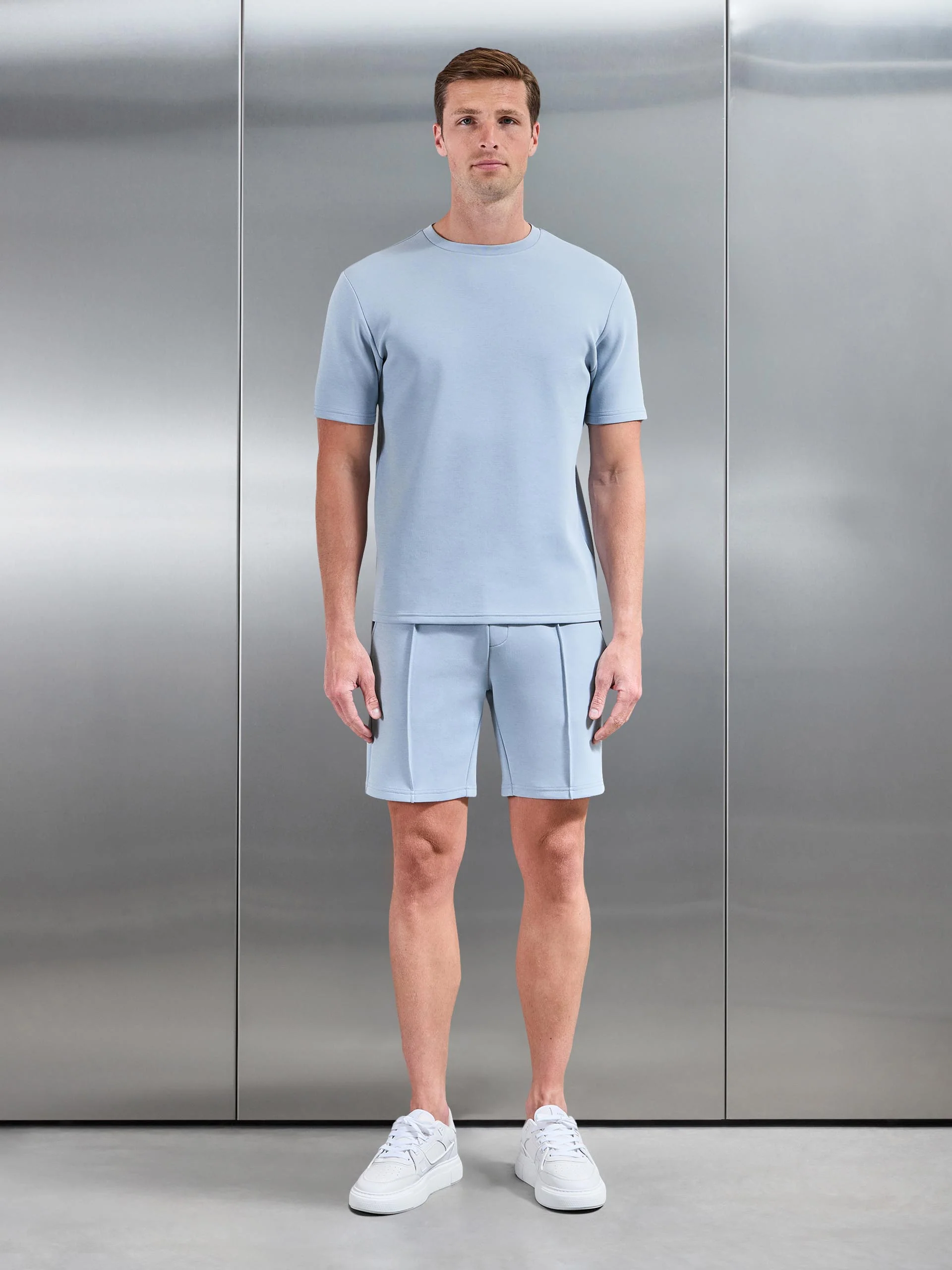 Everyday Luxe Short in Soft Blue - Image 2