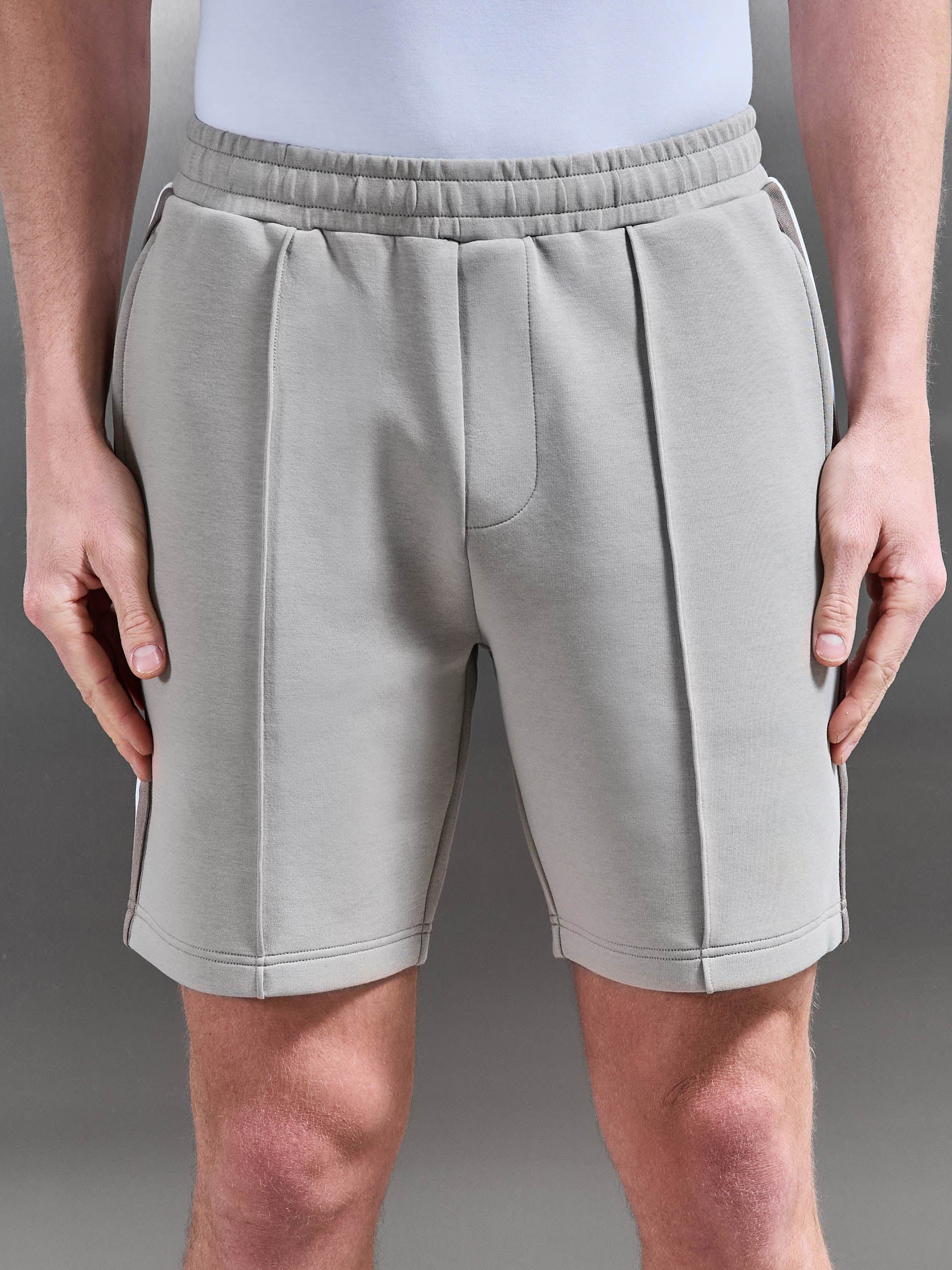 Everyday Luxe Side Stripe Short in Stone - Image 4