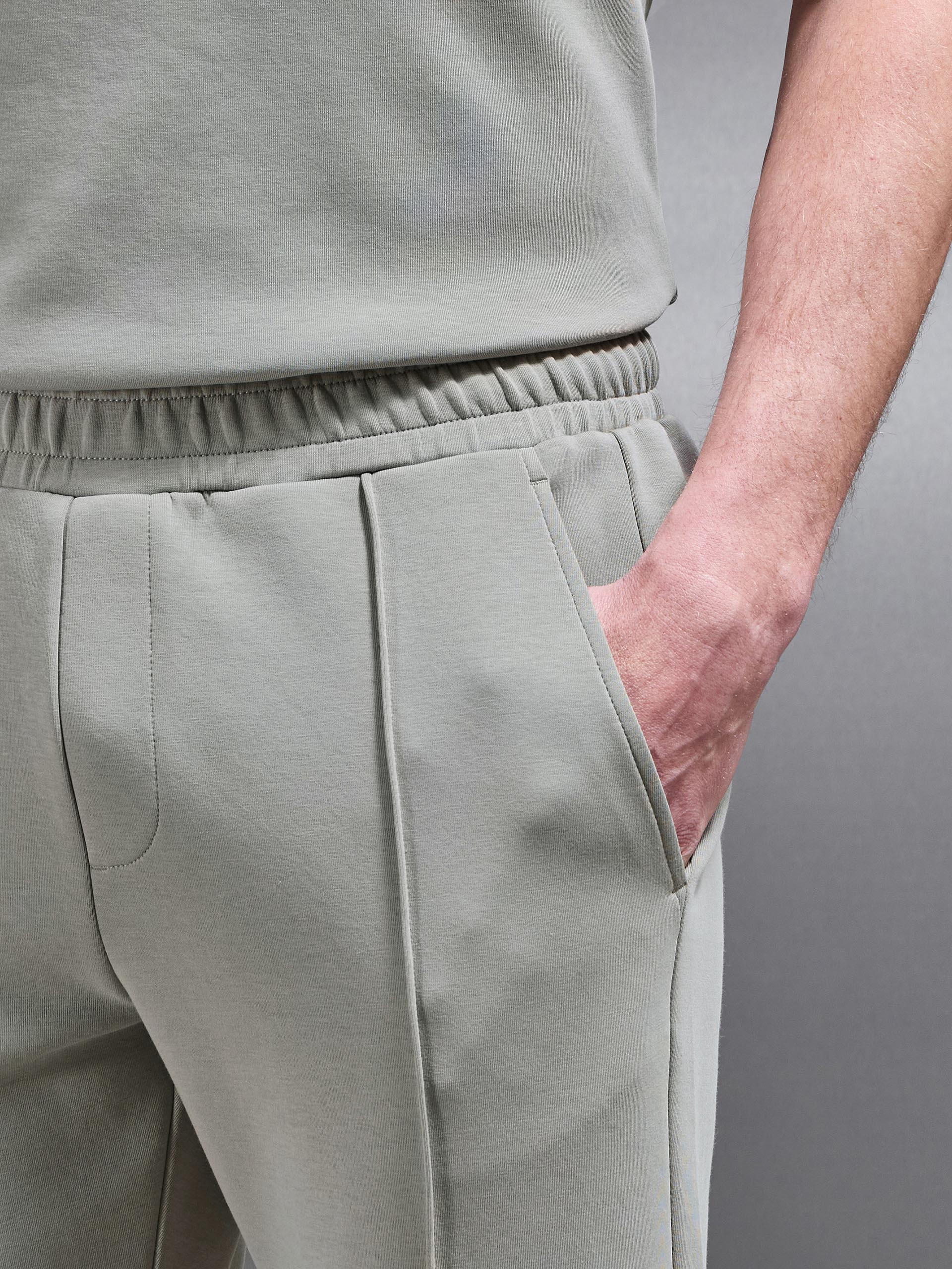 Everyday Luxe Slim Fit Jogger in Stone - Image 3