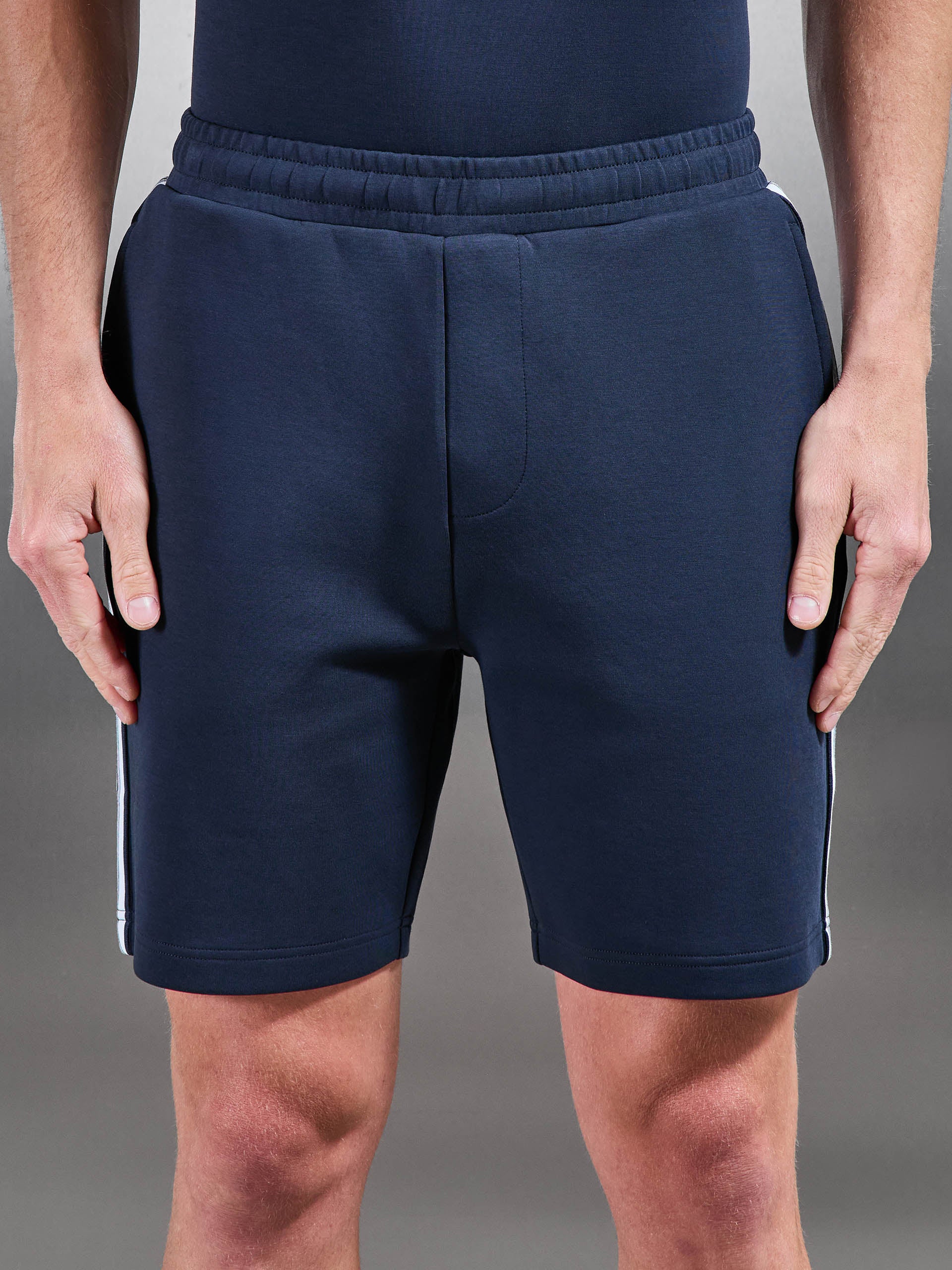 Everyday Luxe Stripe Short in Navy - Image 4