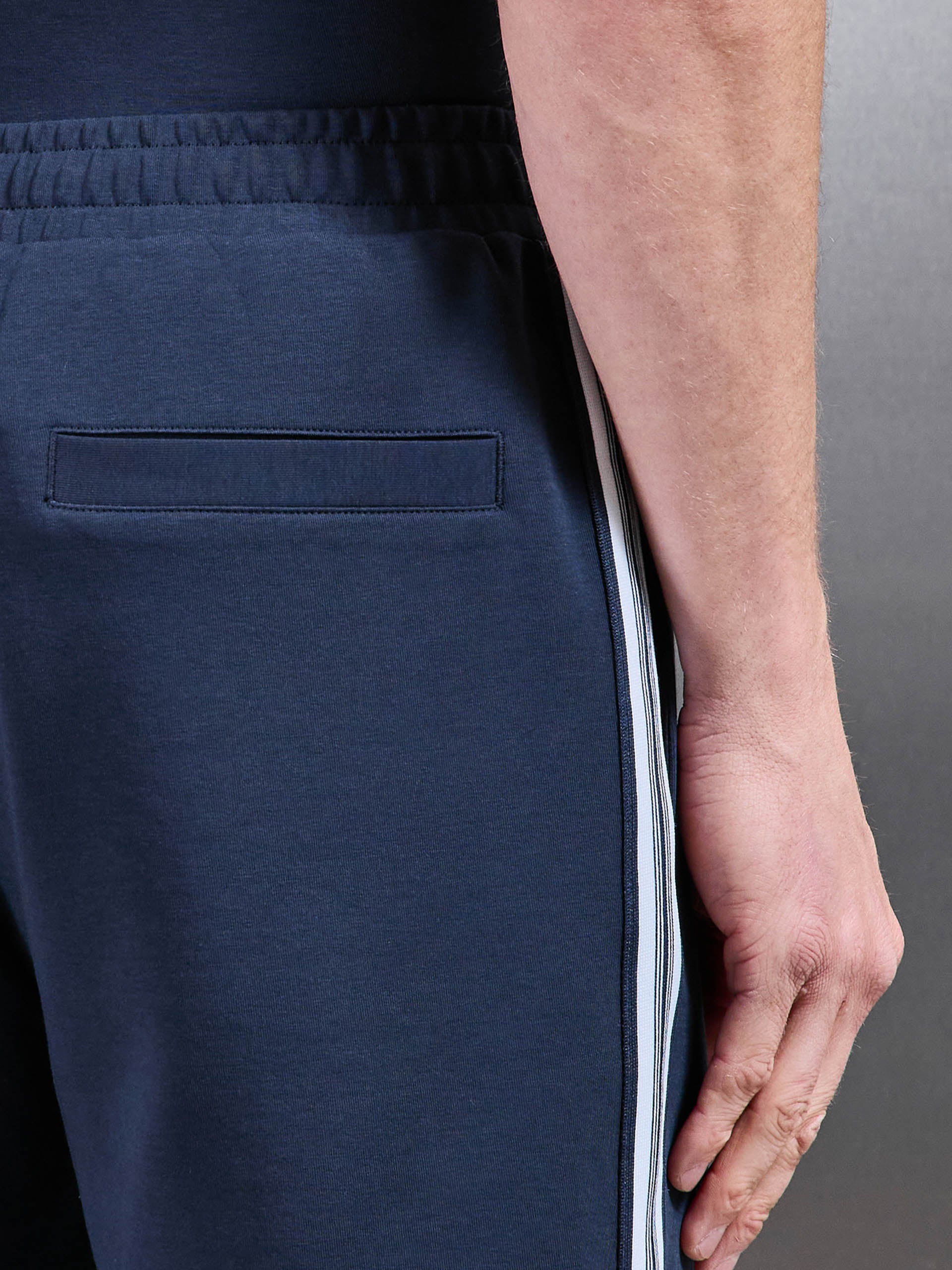 Everyday Luxe Stripe Short in Navy - Image 5