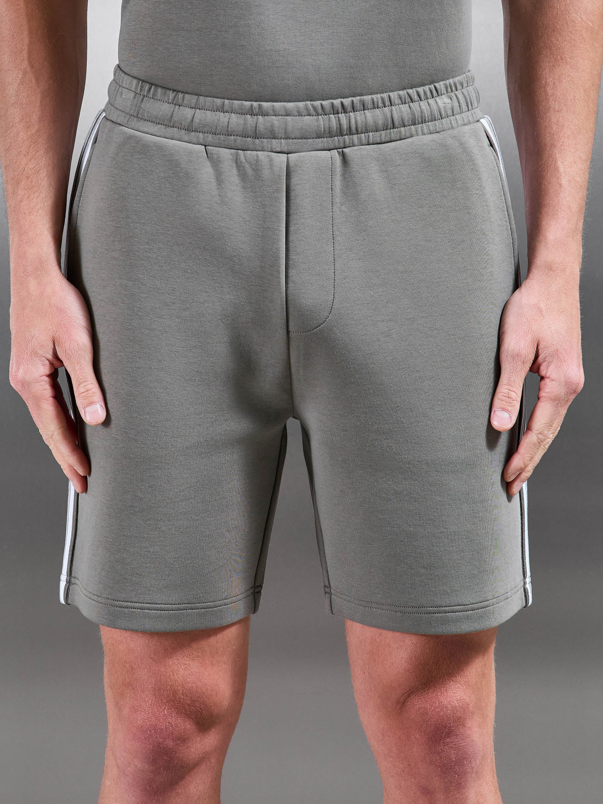 Everyday Luxe Stripe Short in Olive - Image 4
