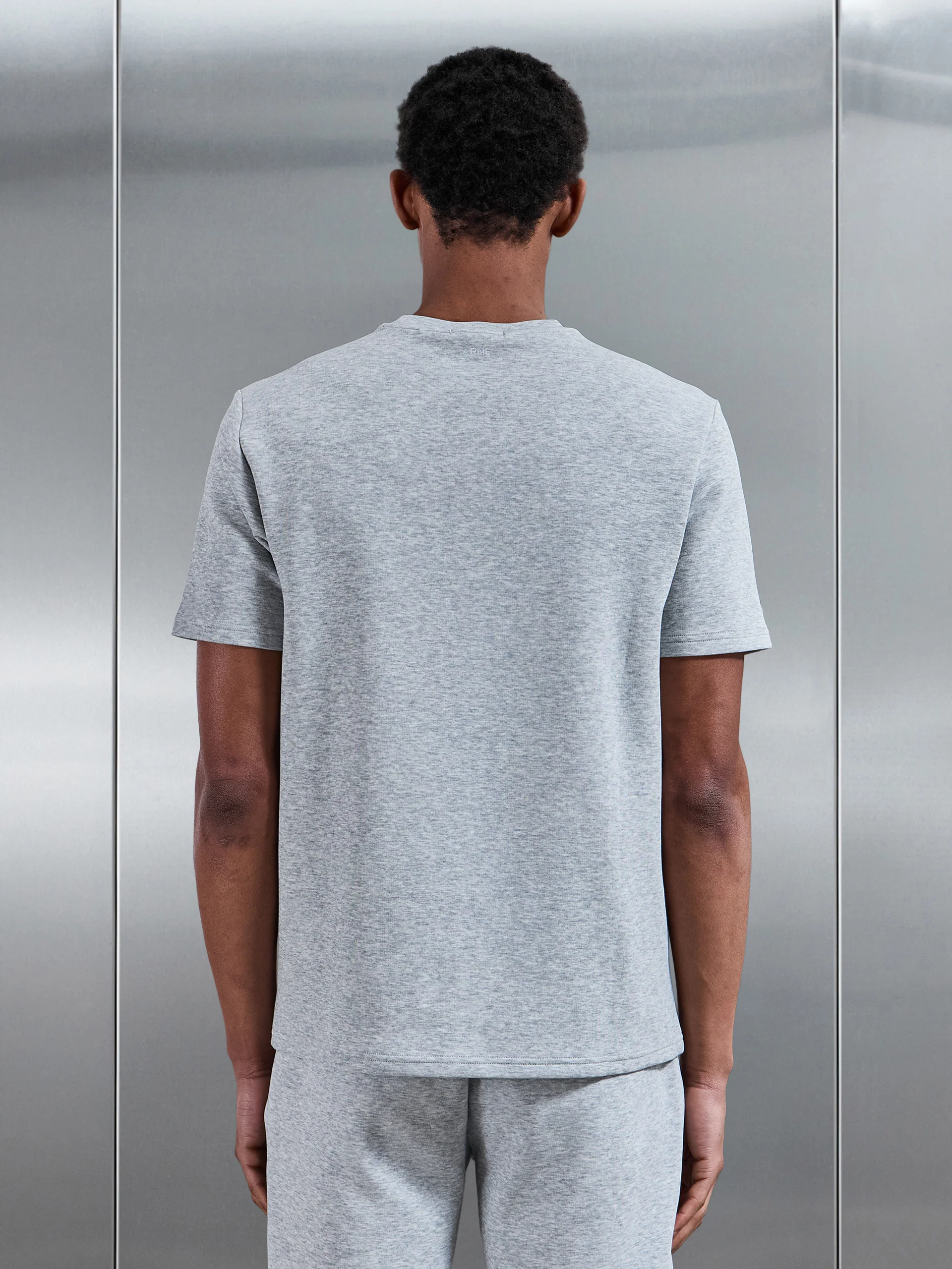 Everyday Luxe T-Shirt in Marl Grey - Image 3