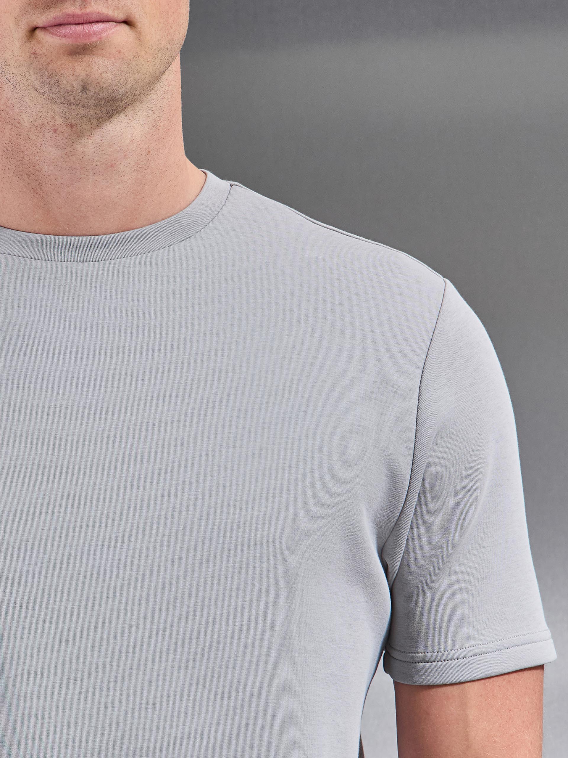 Everyday Luxe T-Shirt in Mid Grey - Image 4