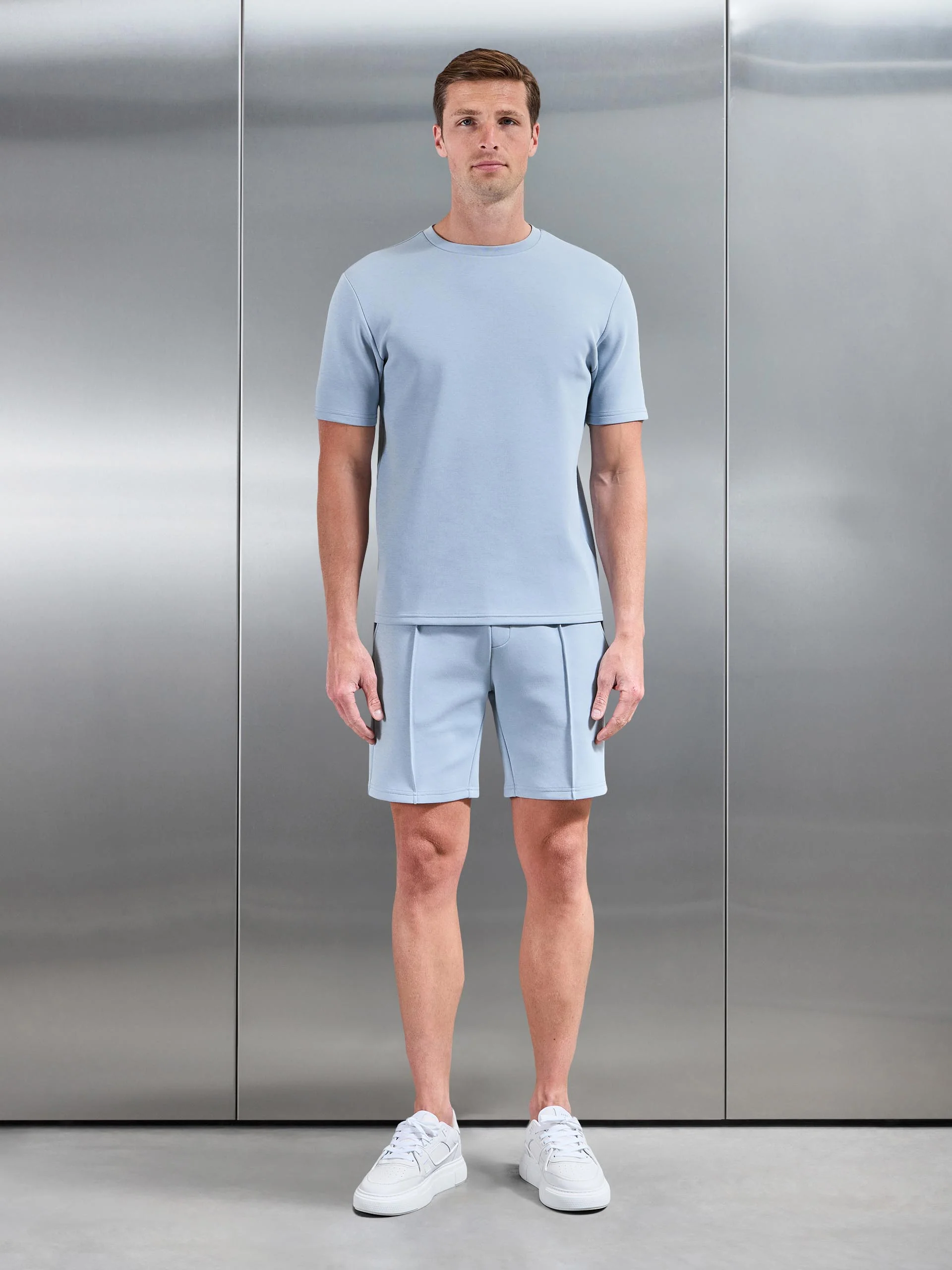 Everyday Luxe T-Shirt in Soft Blue - Image 2