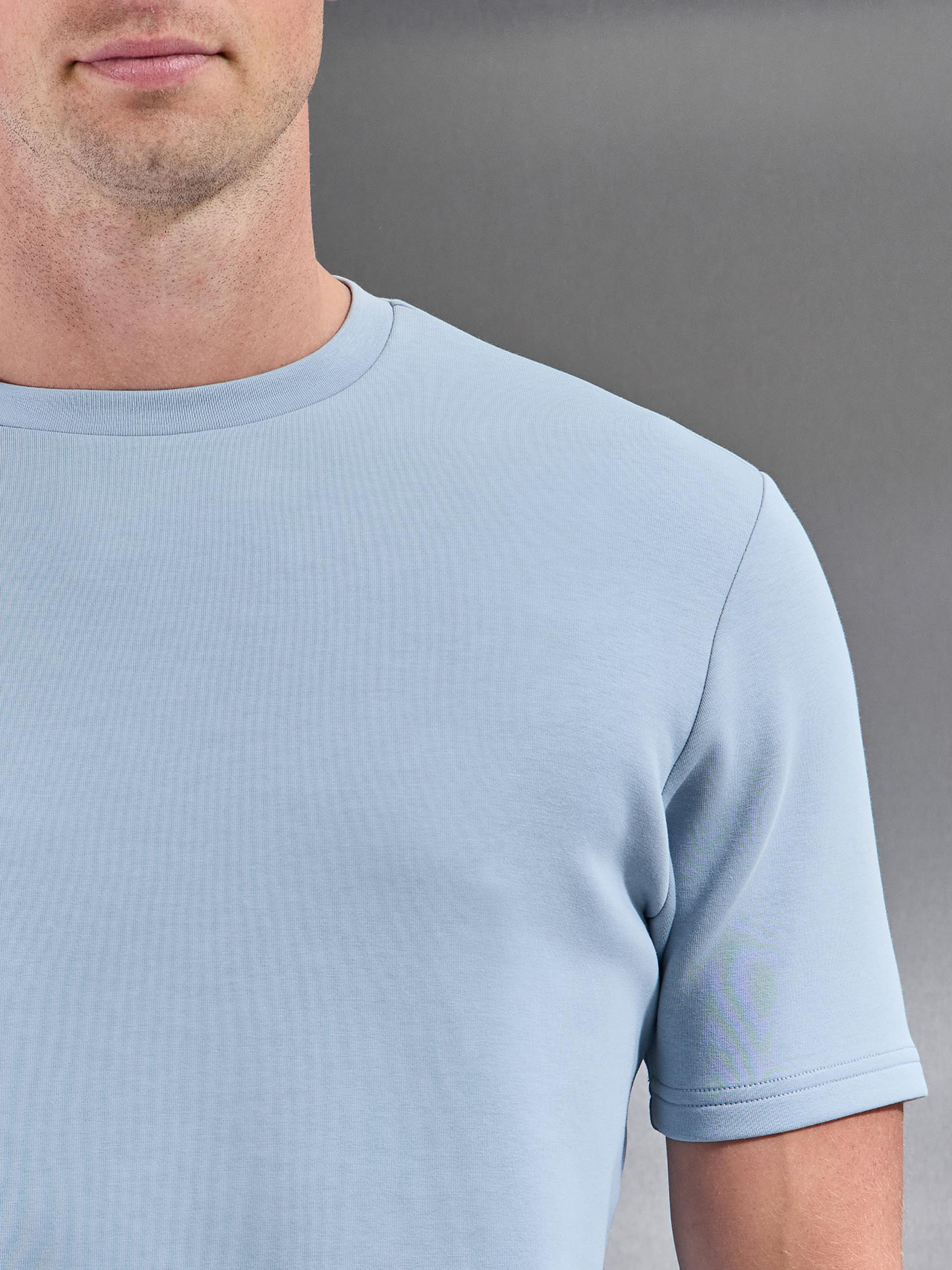 Everyday Luxe T-Shirt in Soft Blue - Image 4