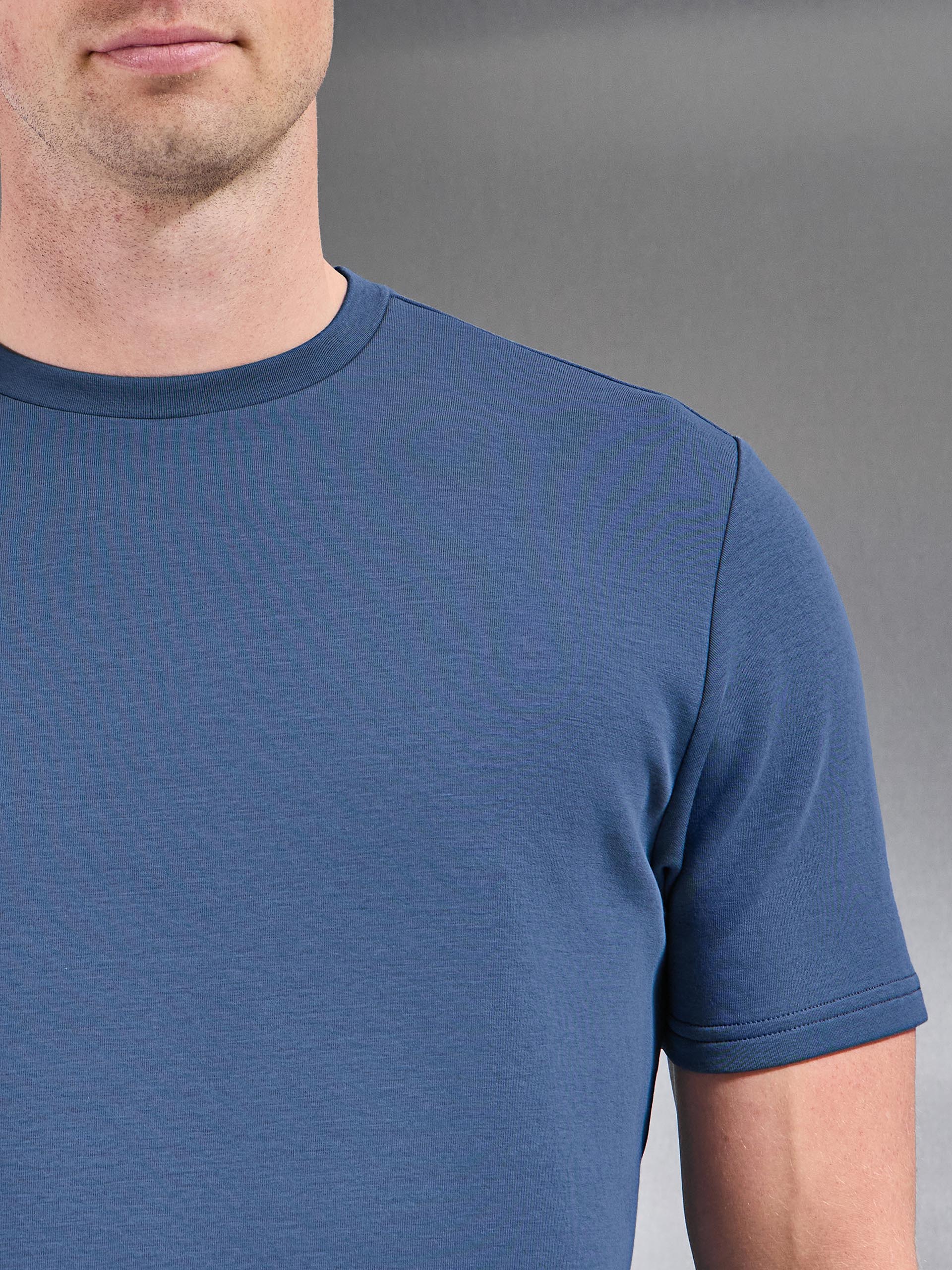 Everyday Luxe T-Shirt in Steel Blue - Image 4