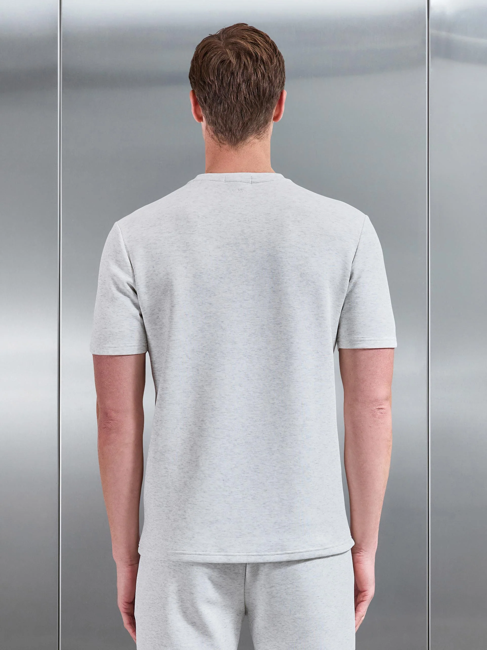 Everyday Luxe T-Shirt in White Marl - Image 3