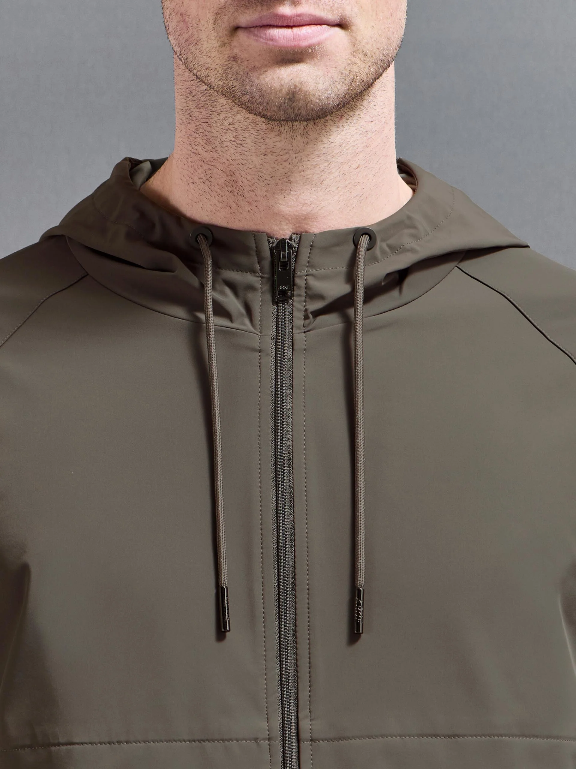 Flex Shell Windbreaker in Olive - Image 4