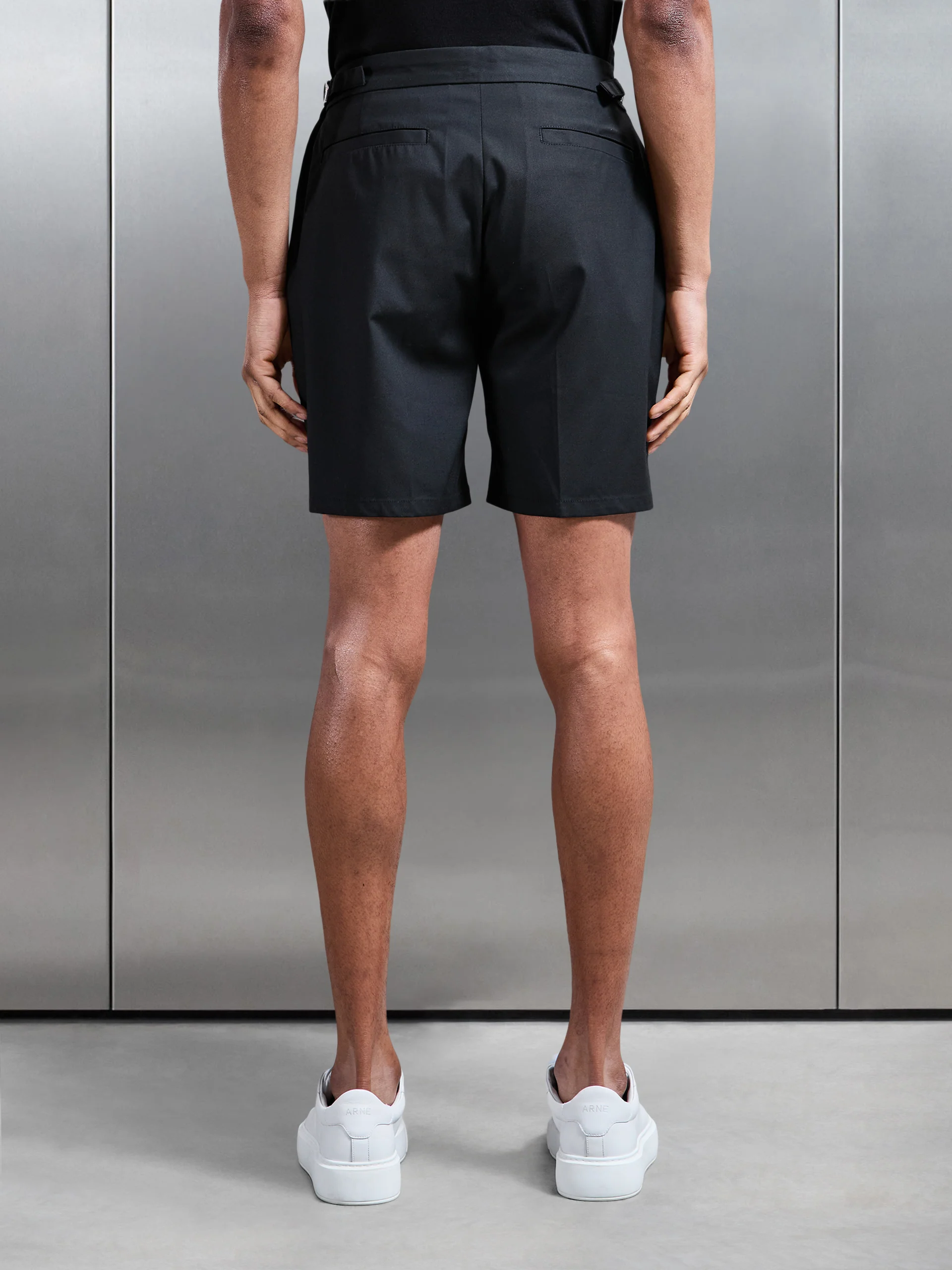 Formal Stretch Side Adjuster Short in Black - Image 3