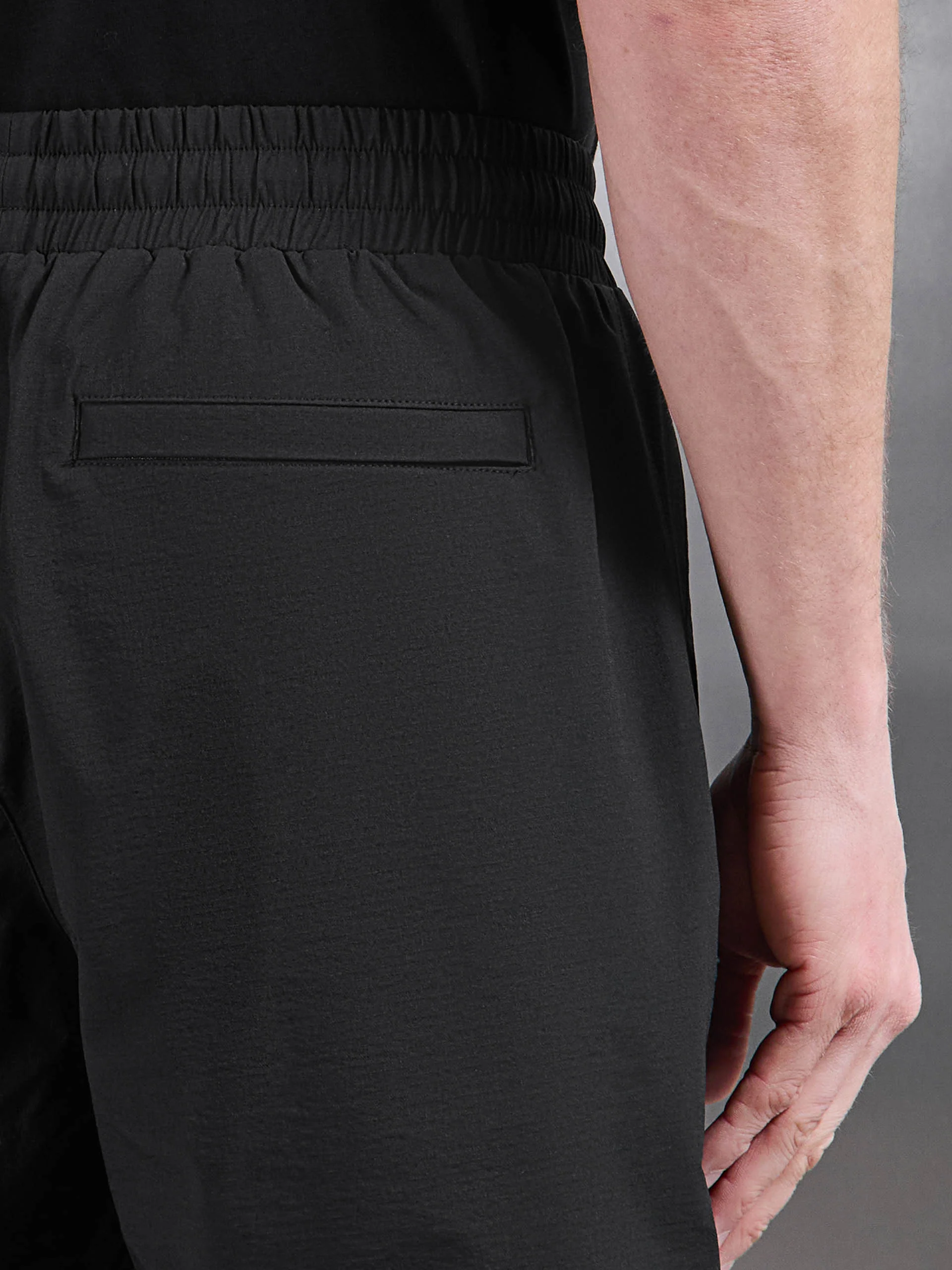 Front Pocket Technical Cargo Short in Black - Image 5