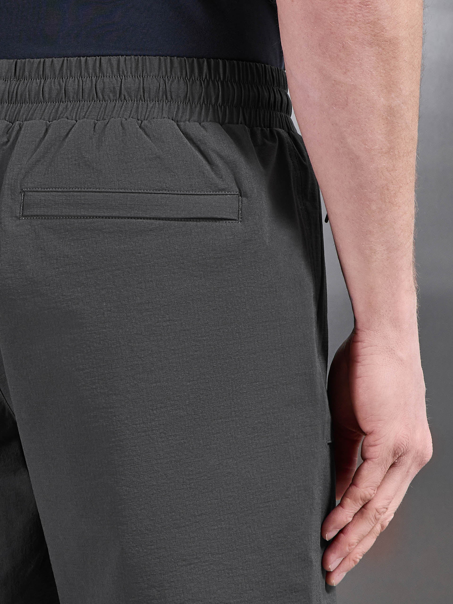 Front Pocket Technical Cargo Short in Grey - Image 5