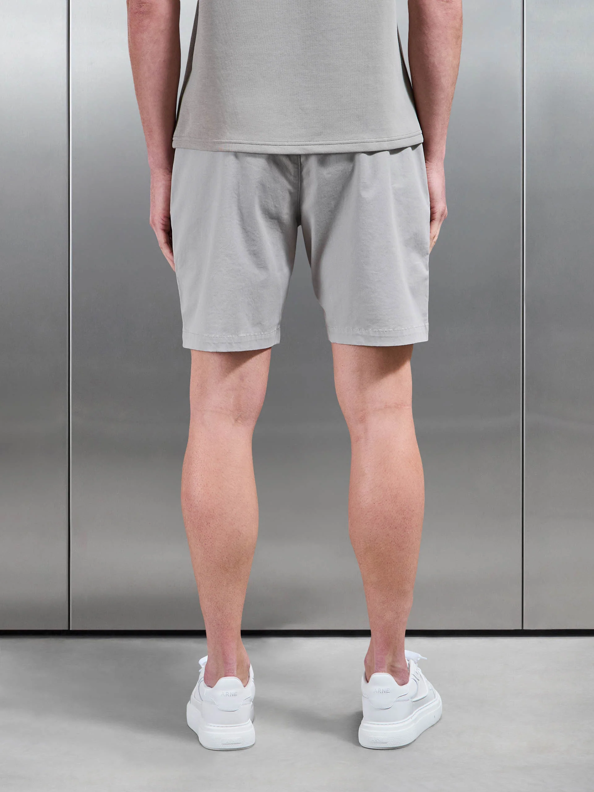 Front Stitch Cotton Cargo Short in Stone - Image 3
