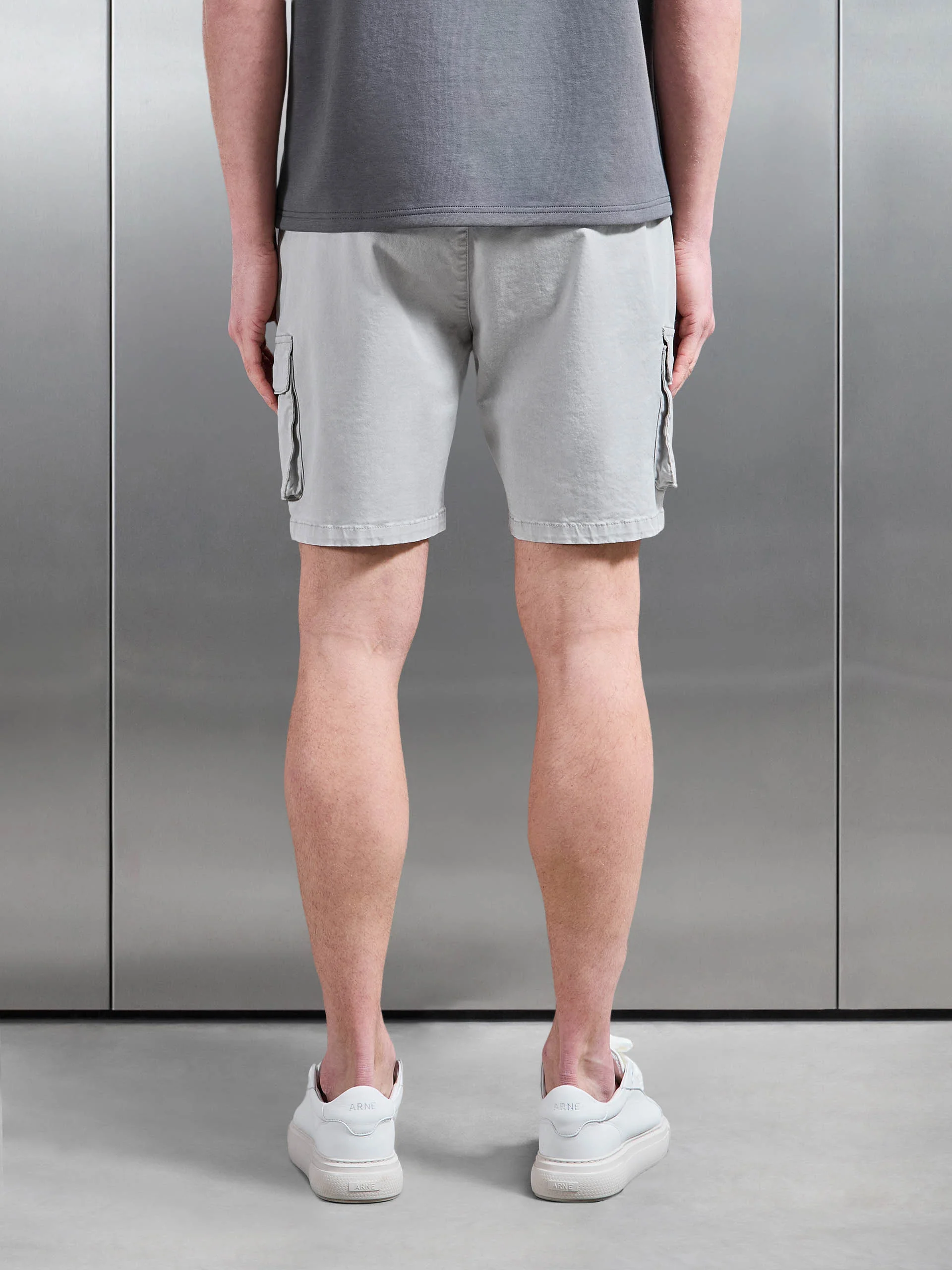 Garment Dye Cargo Short in Stone - Image 3