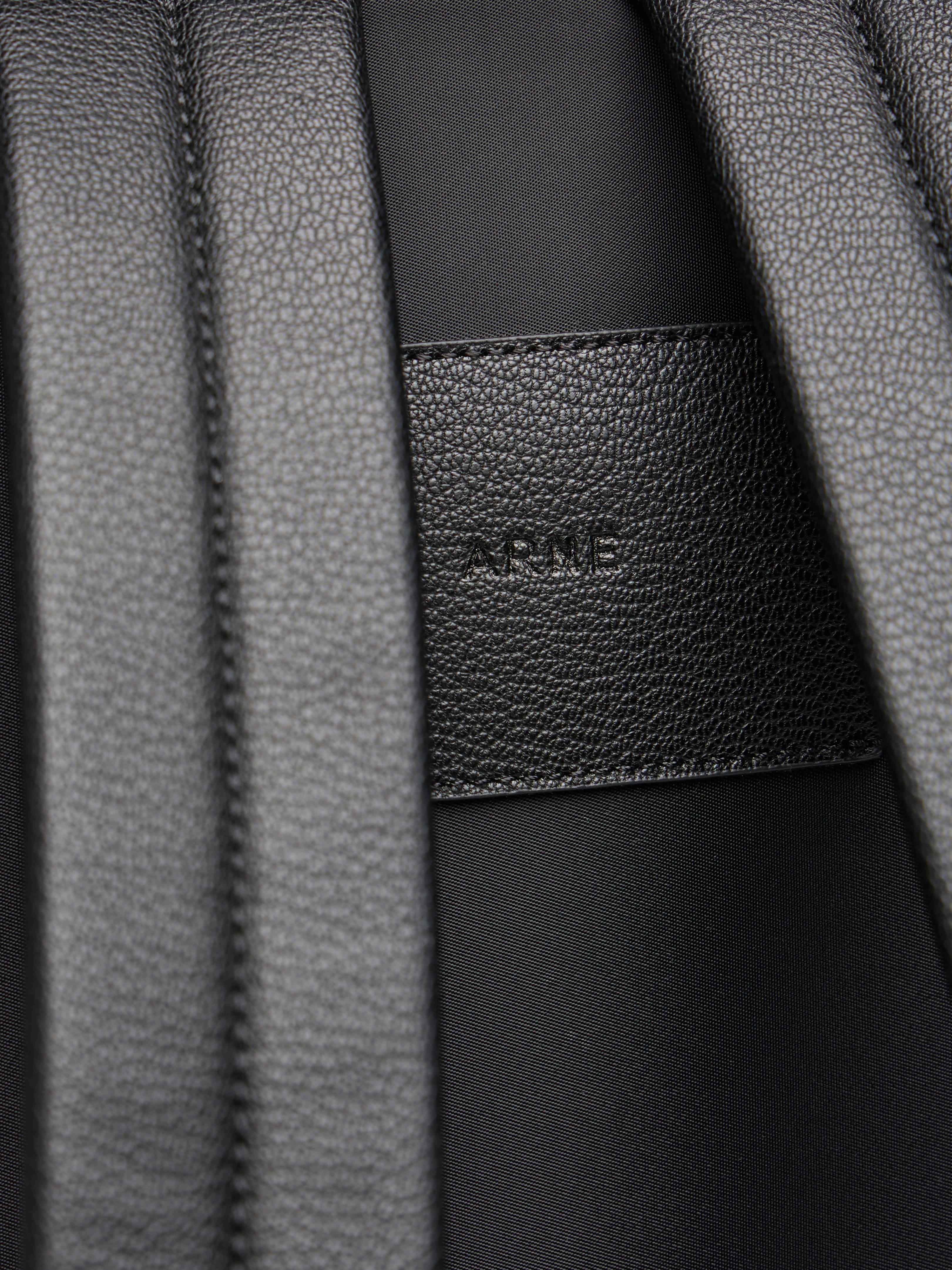 Genuine Leather Backpack in Black - Image 5