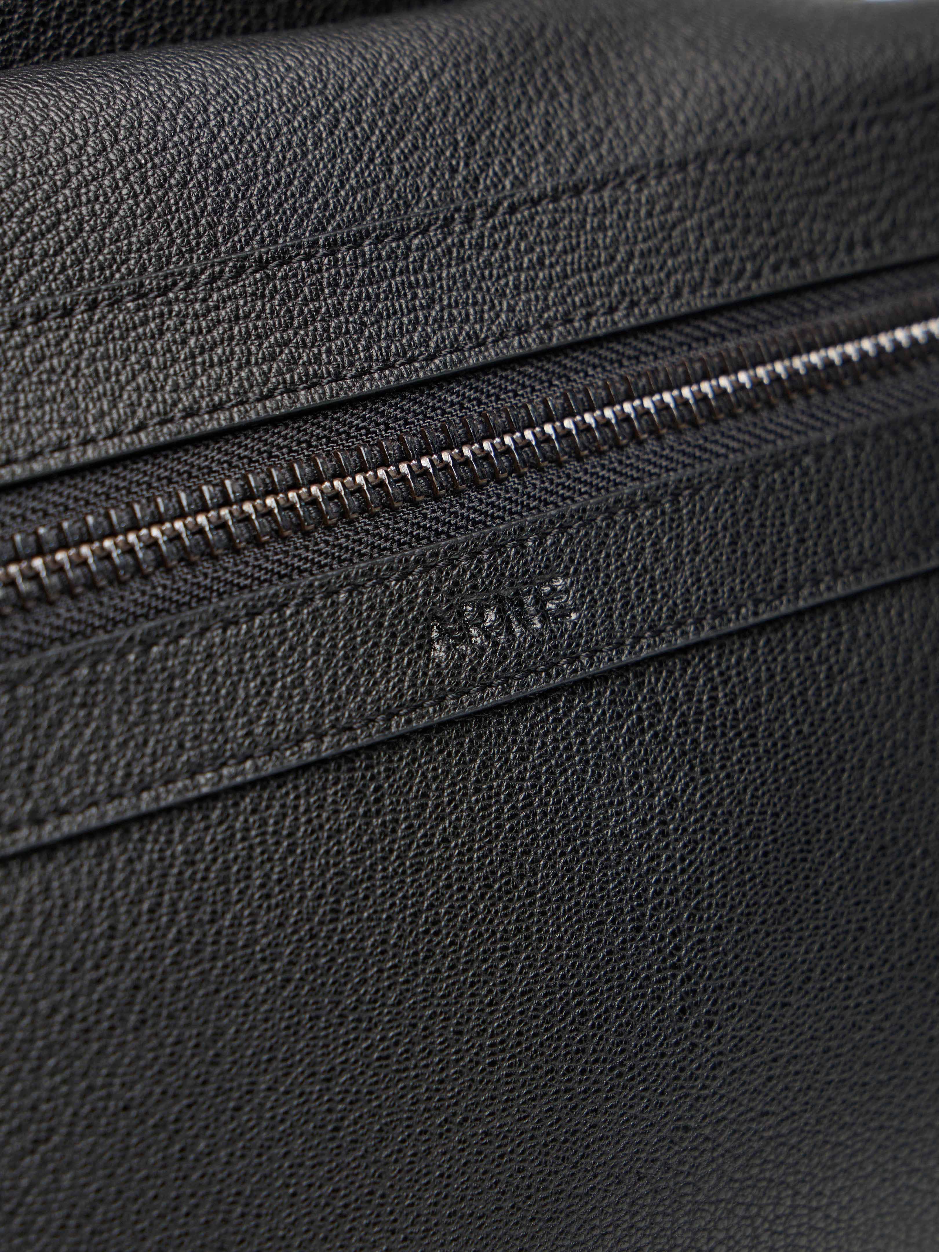 Genuine Leather Backpack in Black - Image 6