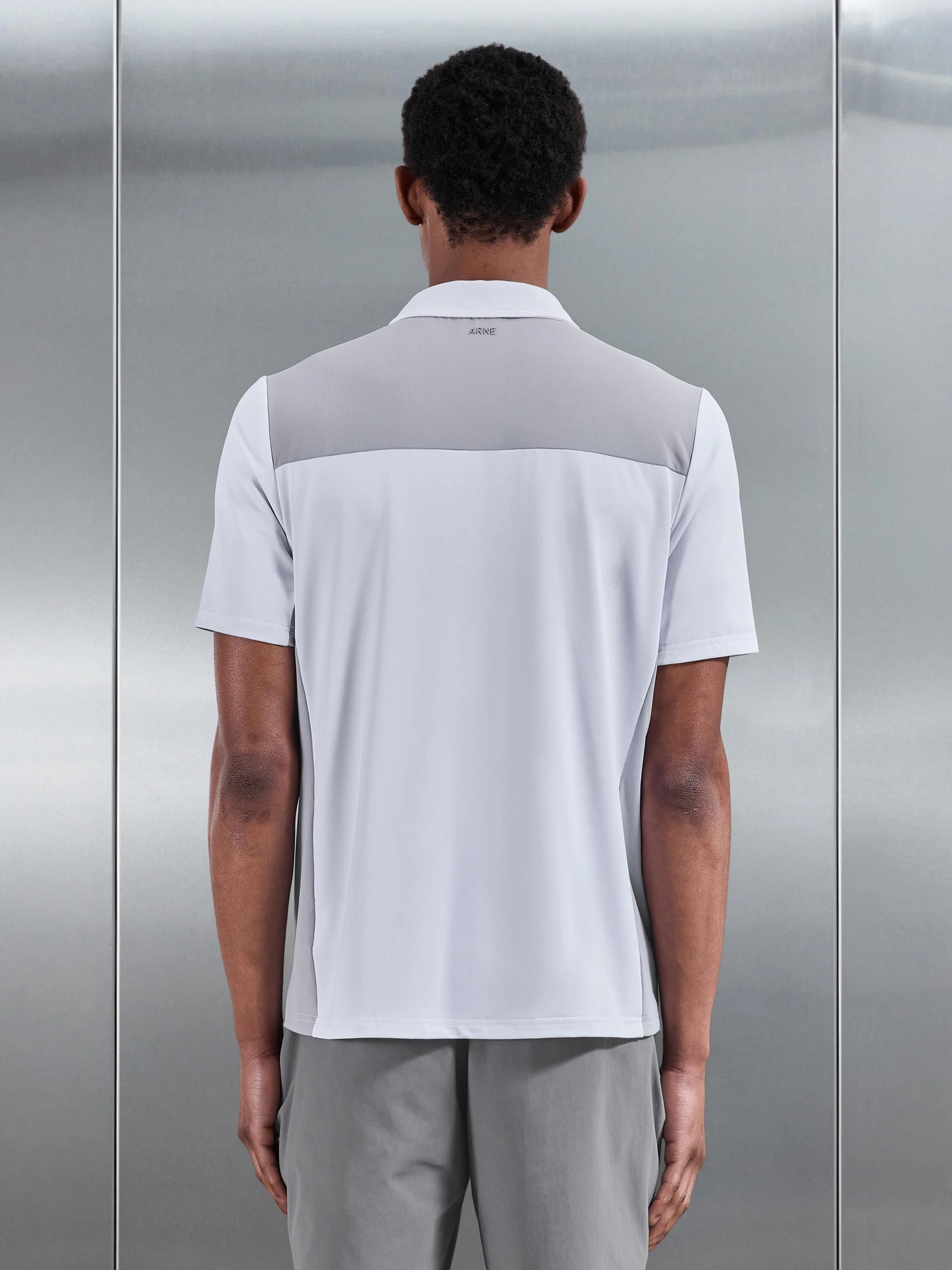 Golf Colour Block Polo Shirt in White - Image 5