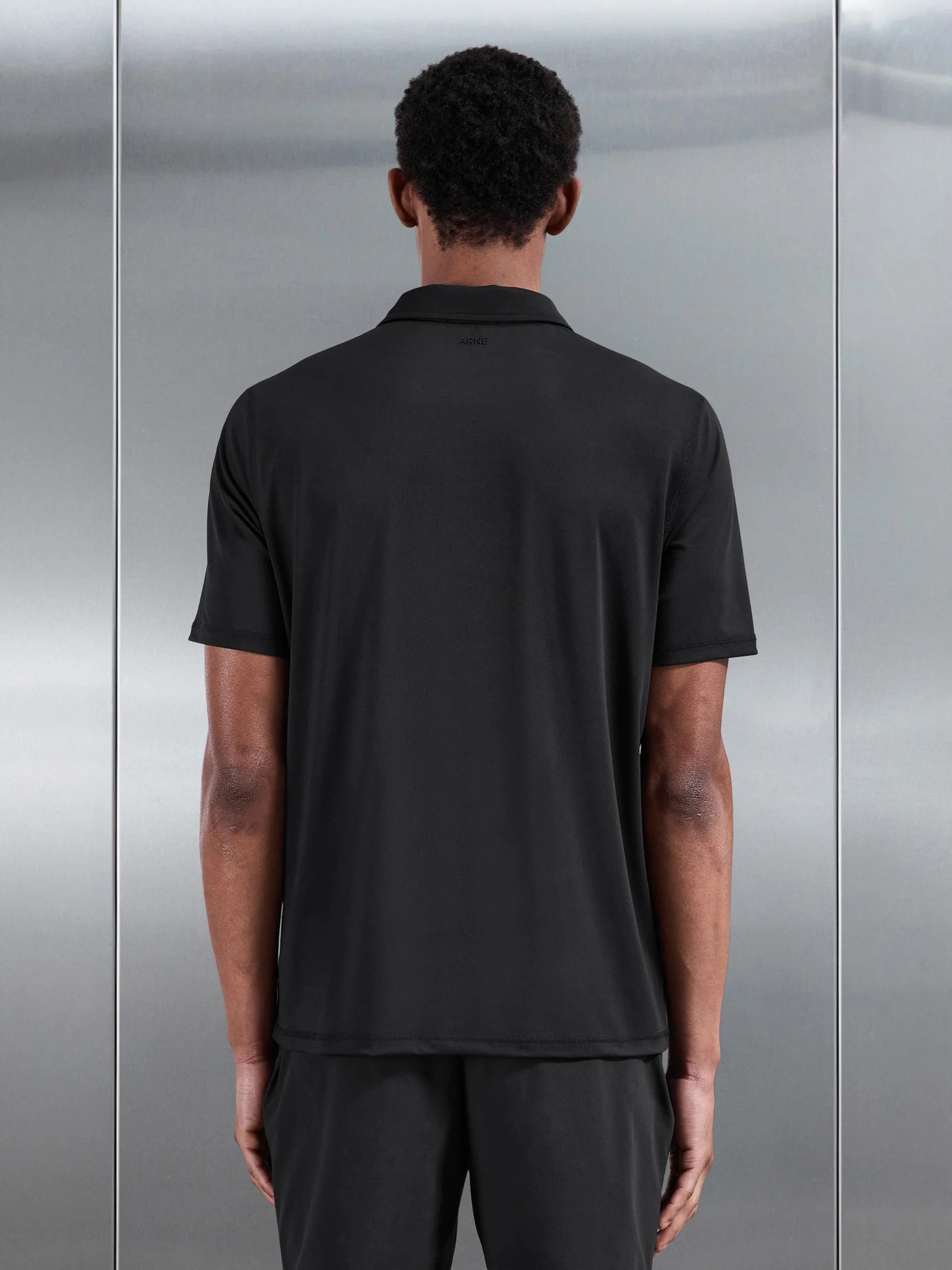 Golf Polo Shirt in Black - Image 5