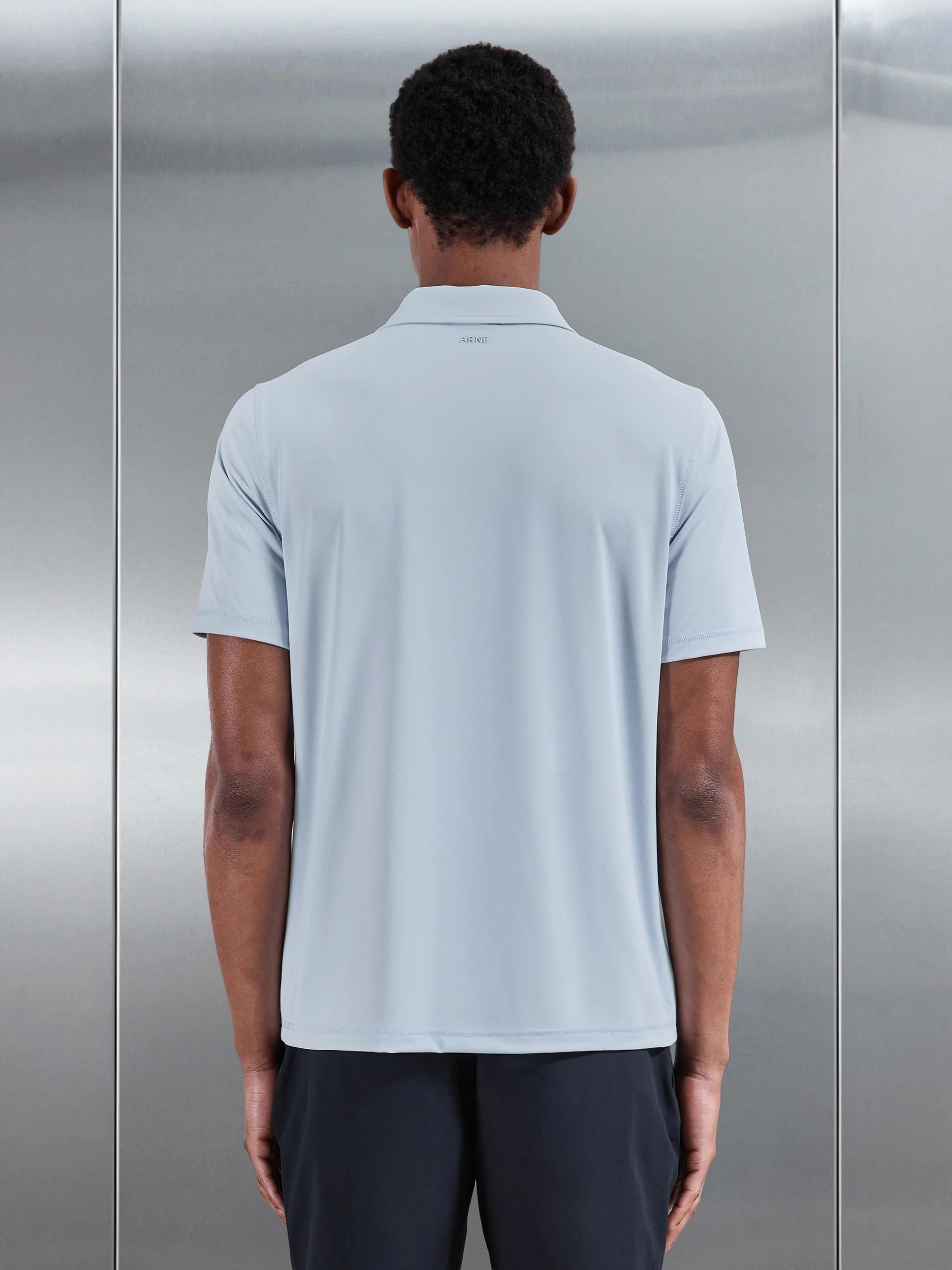 Golf Polo Shirt in Light Blue - Image 5