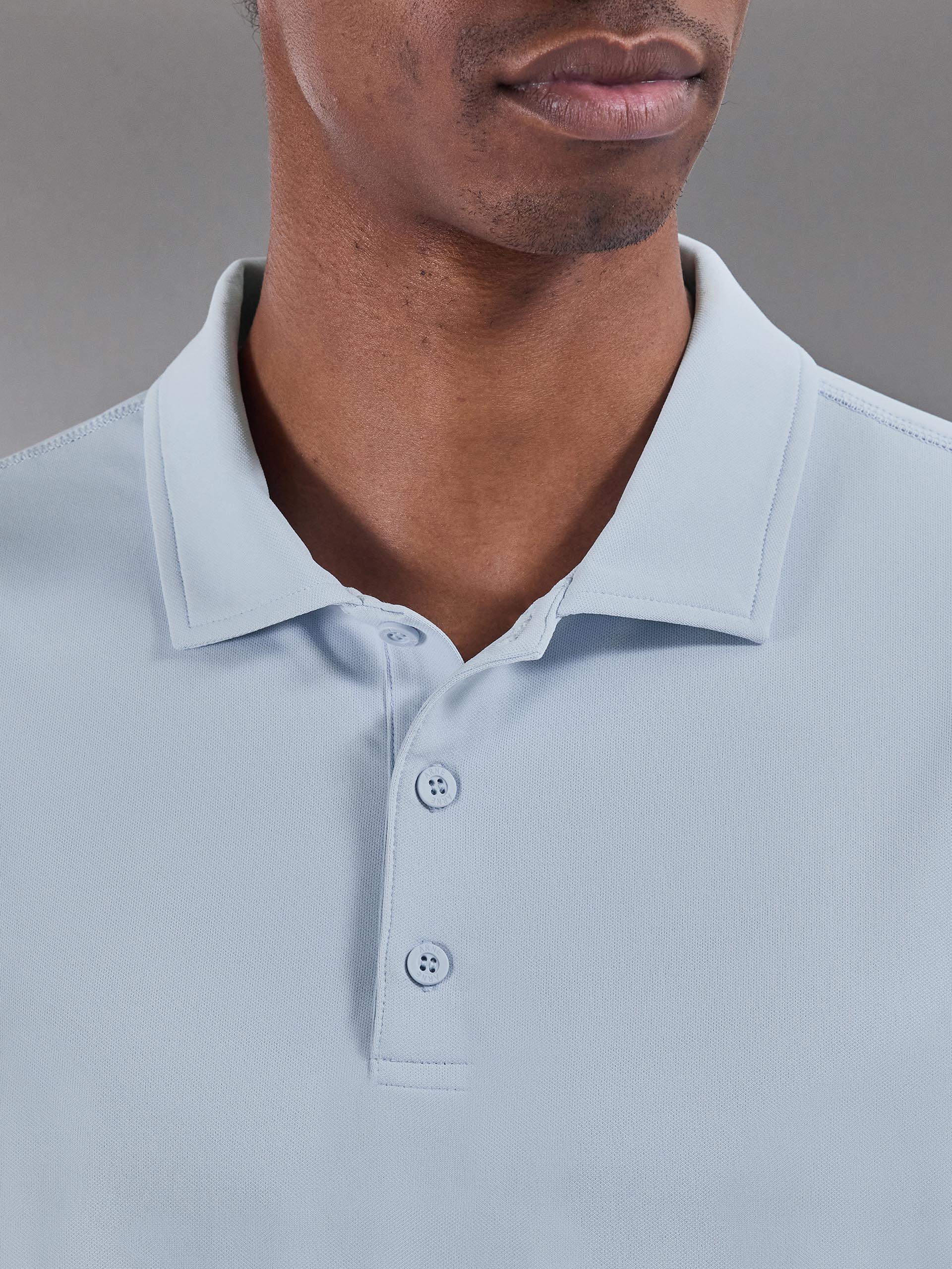 Golf Polo Shirt in Light Blue - Image 6