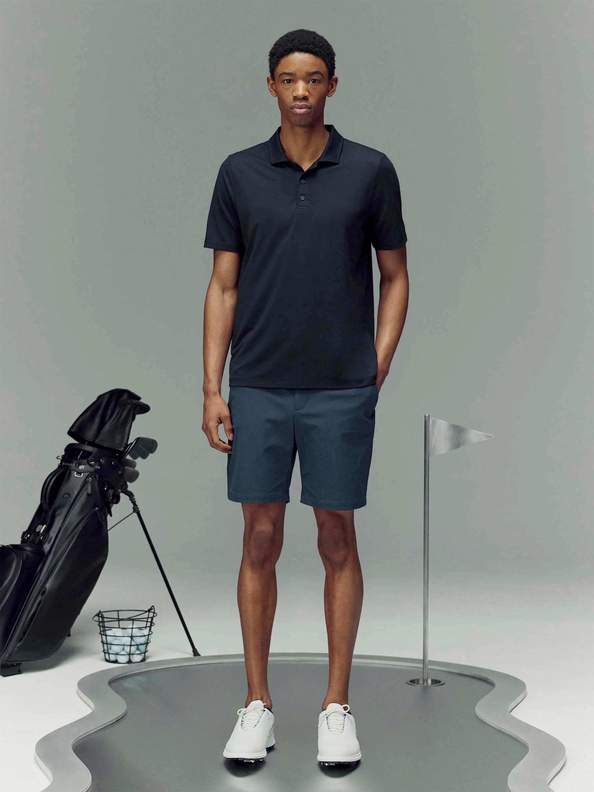 Golf Polo Shirt in Navy - Image 2