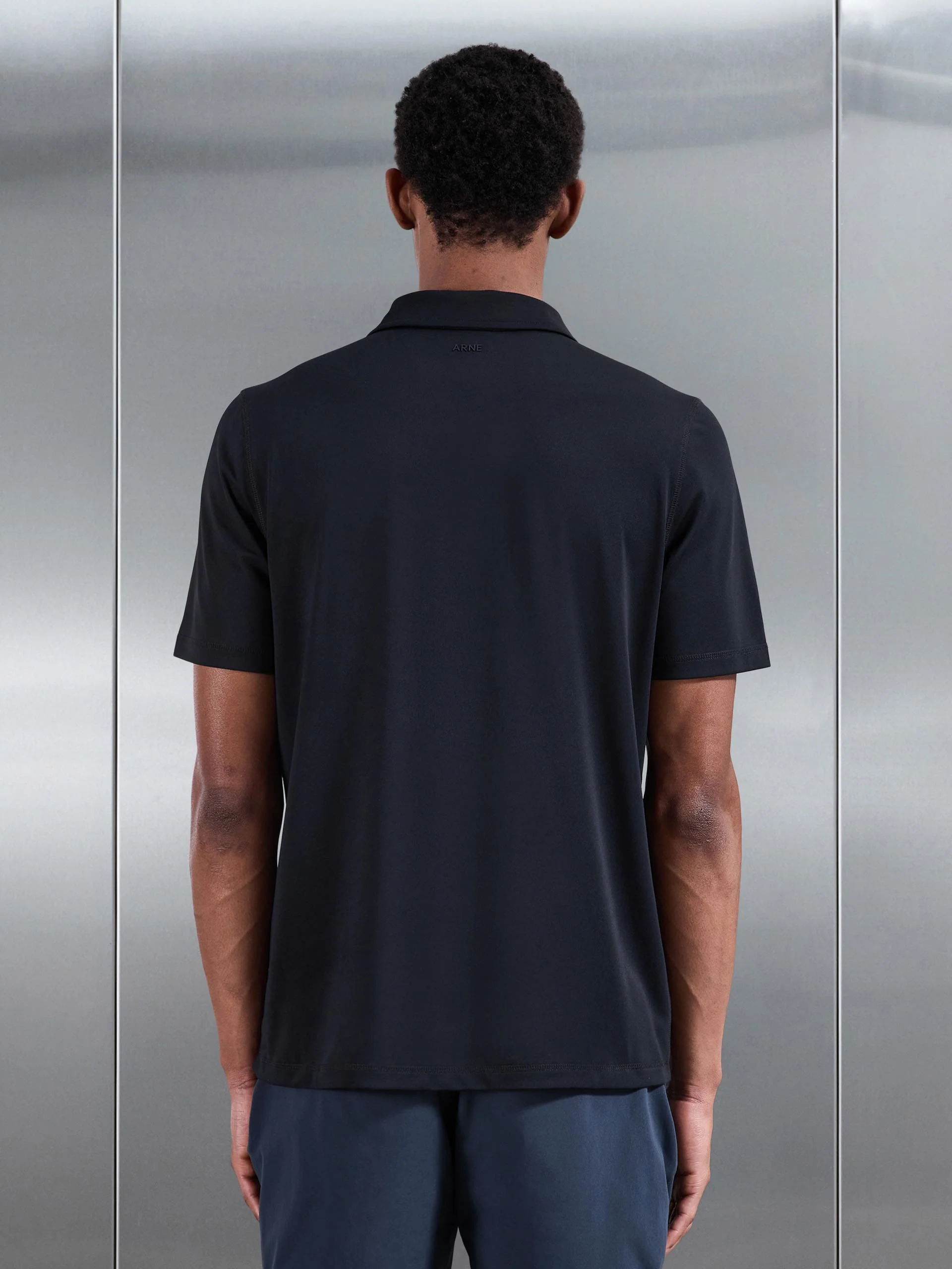 Golf Polo Shirt in Navy - Image 5