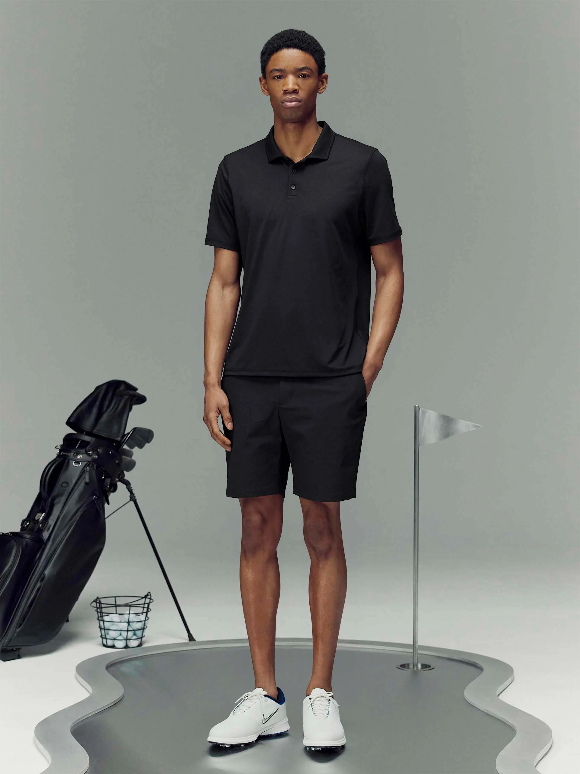 Golf Short in Black - Image 2