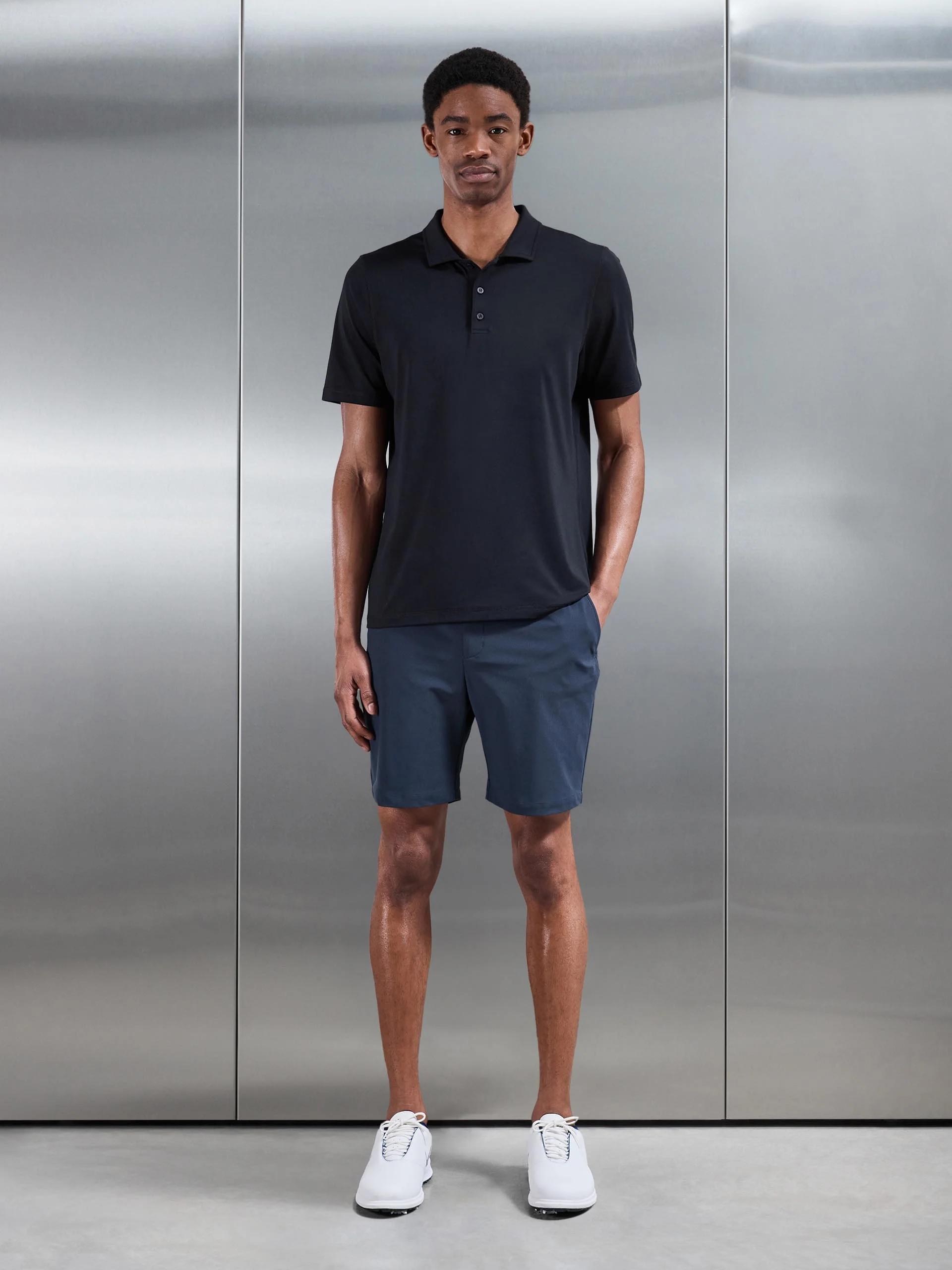 Golf Short in Steel Blue - Image 4