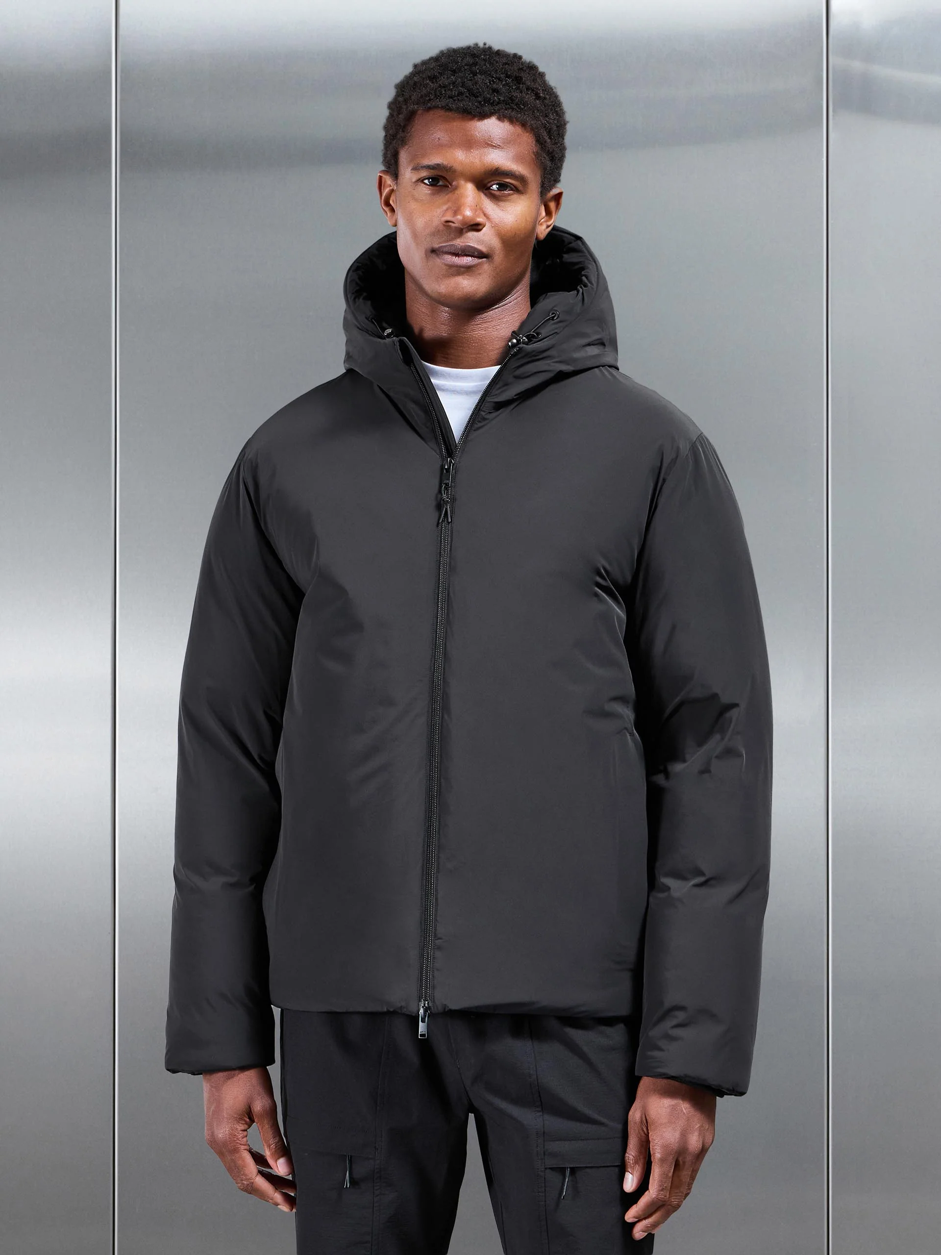 Hooded Puffer Jacket in Black - Image 8