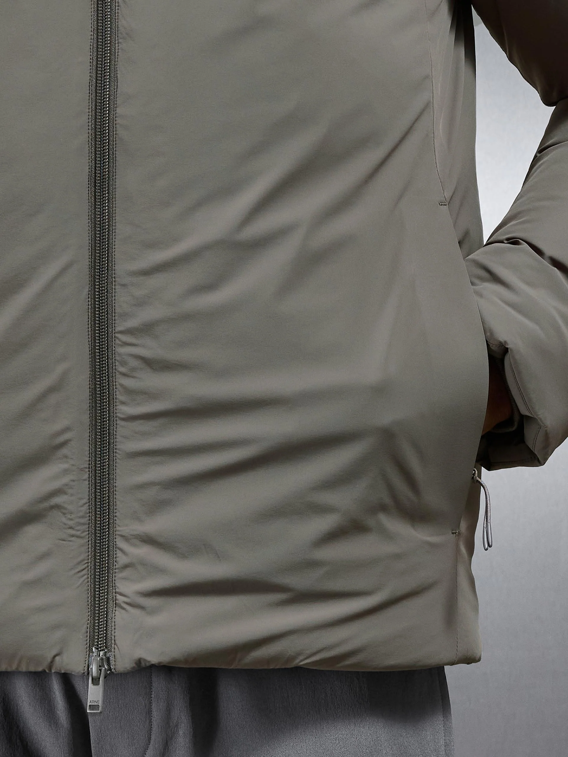 Hooded Puffer Jacket in Olive - Image 6
