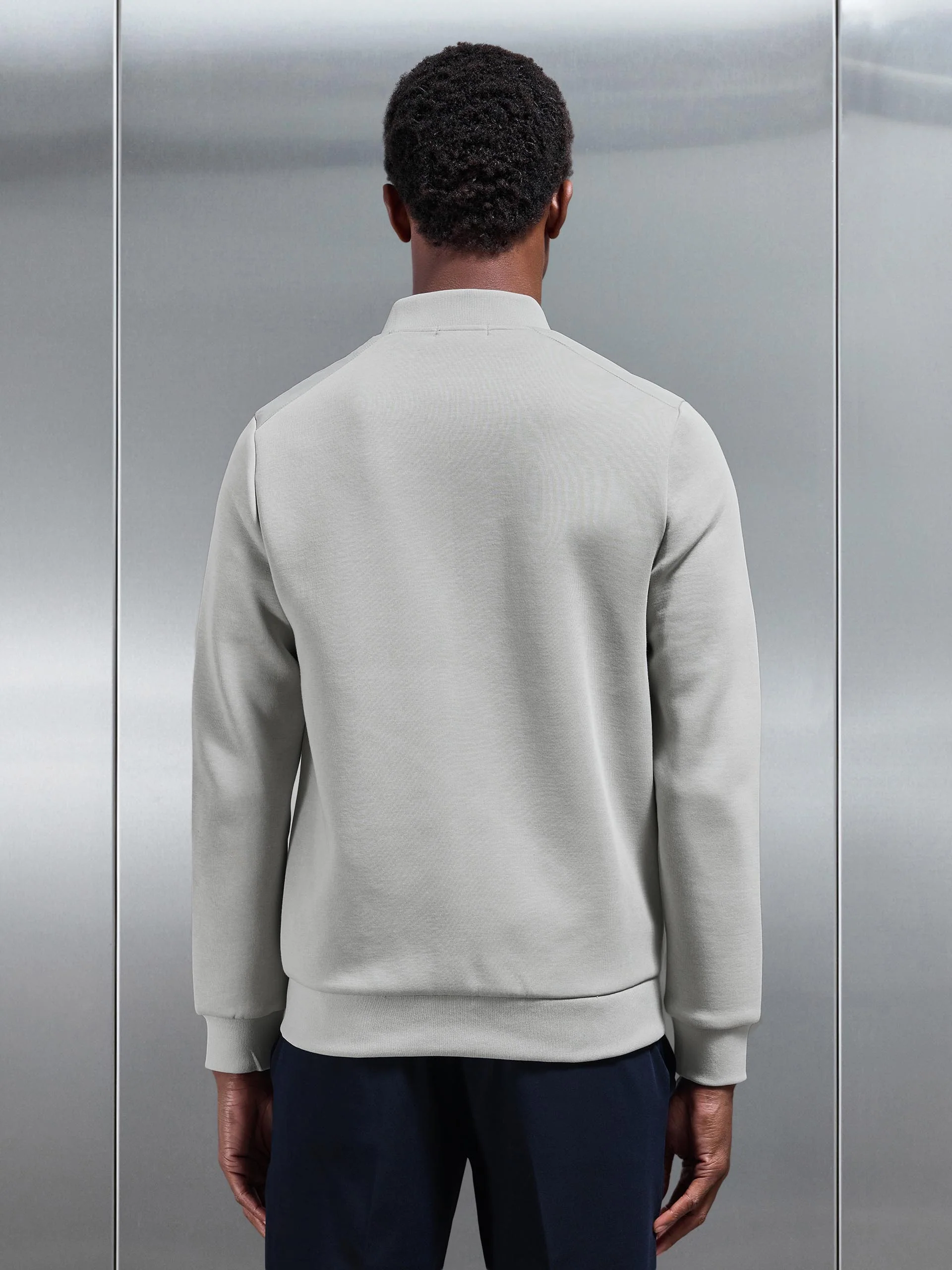 Hybrid Bomber Jacket in Stone - Image 3