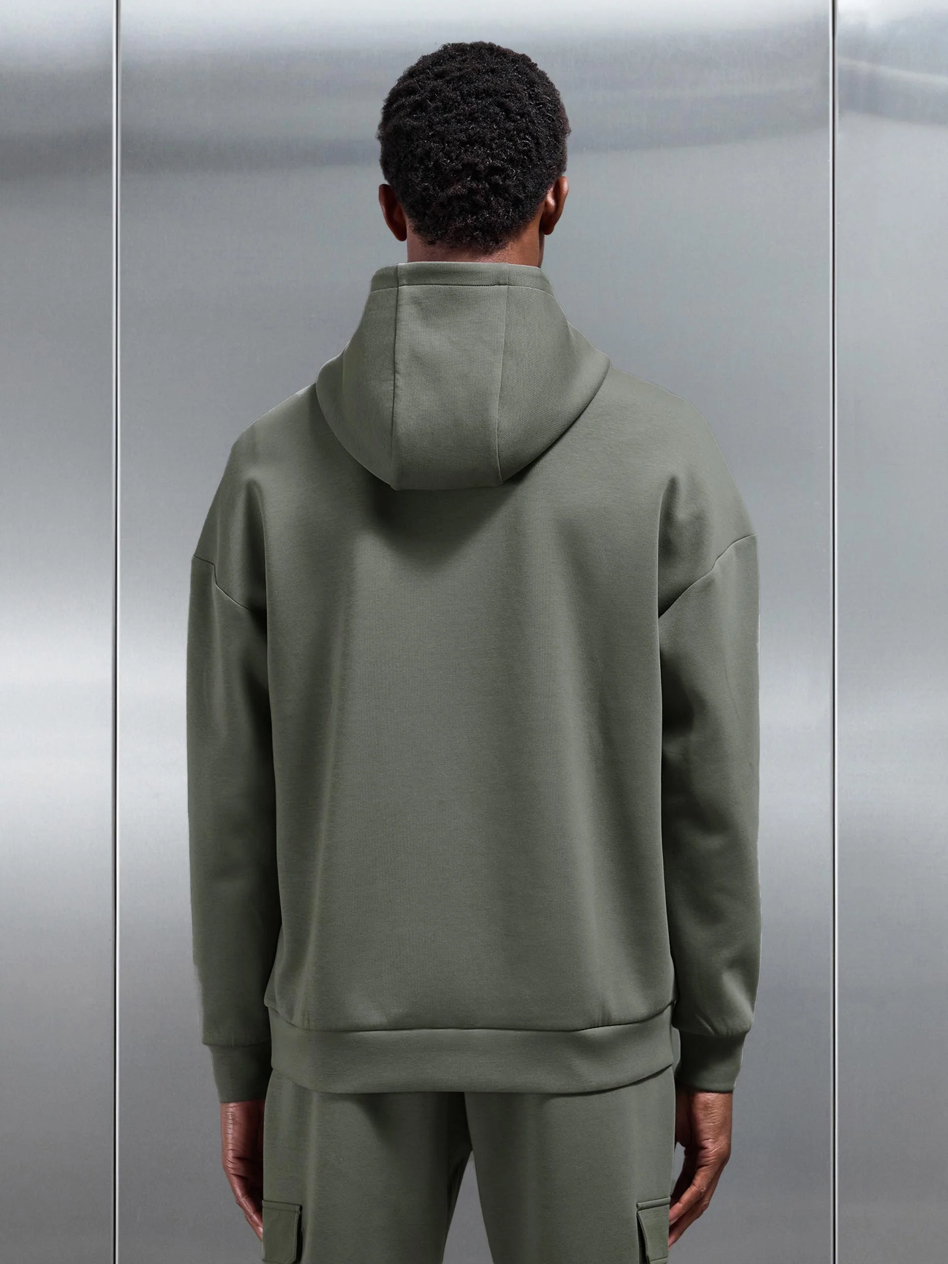 Hybrid Cargo Hoodie in Olive - Image 3