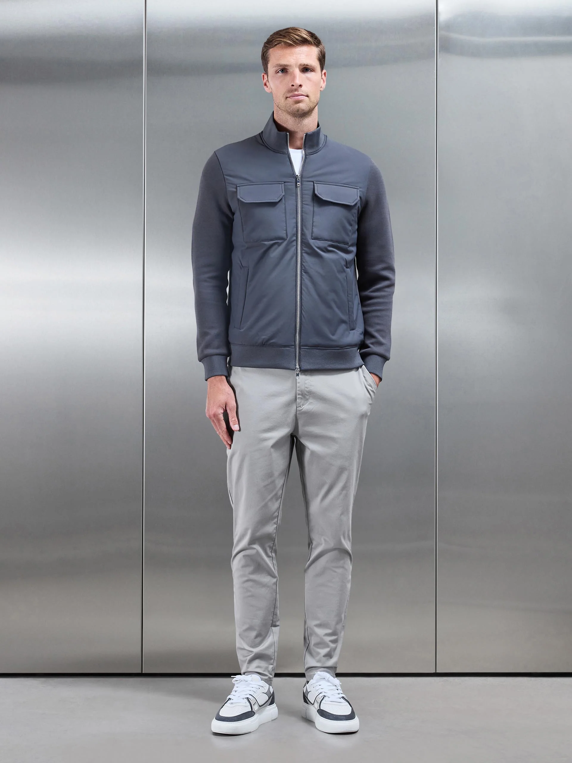 Hybrid Cargo Jacket in Grey - Image 6