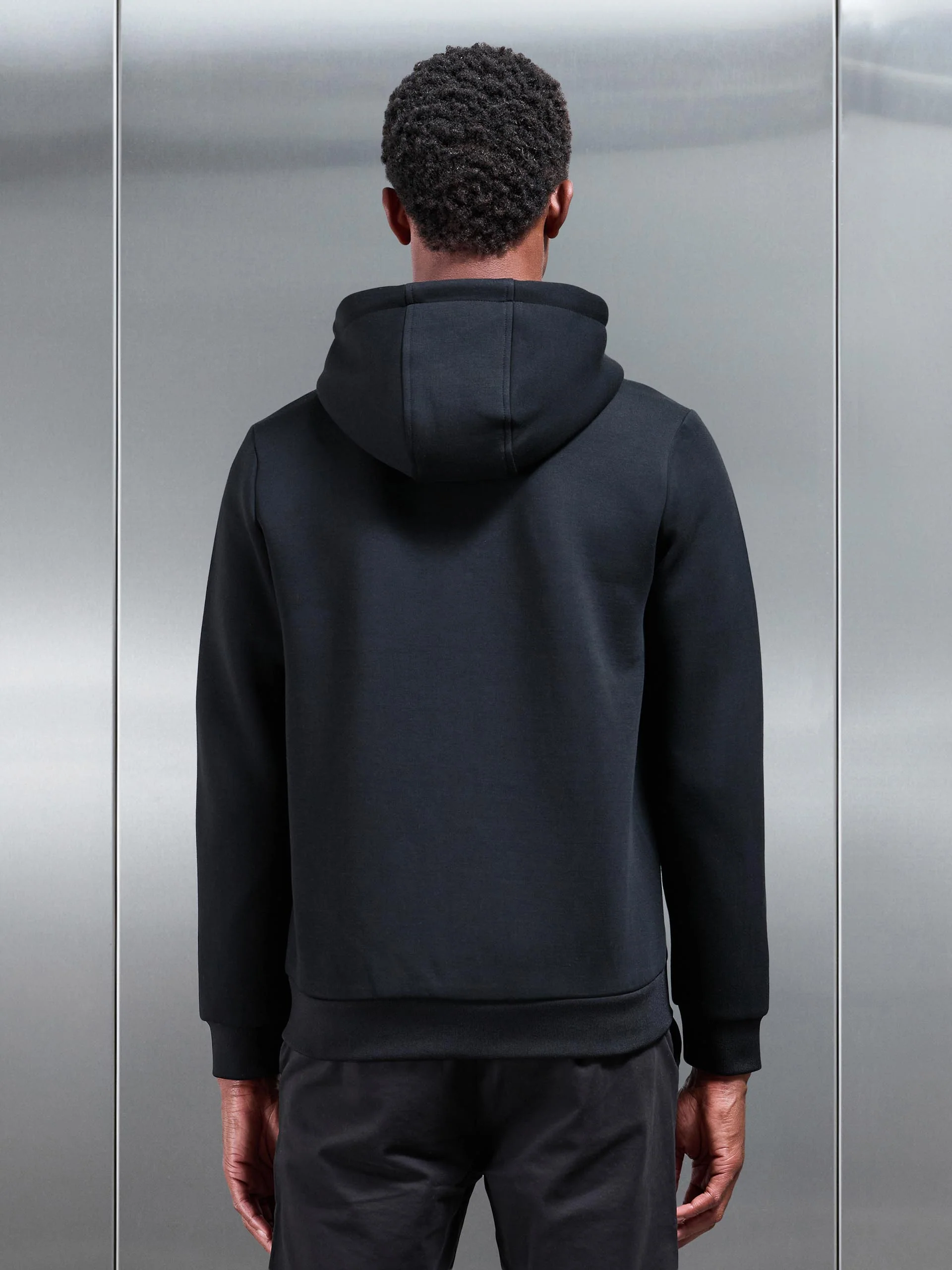 Hybrid Panel Windbreaker in Black - Image 3
