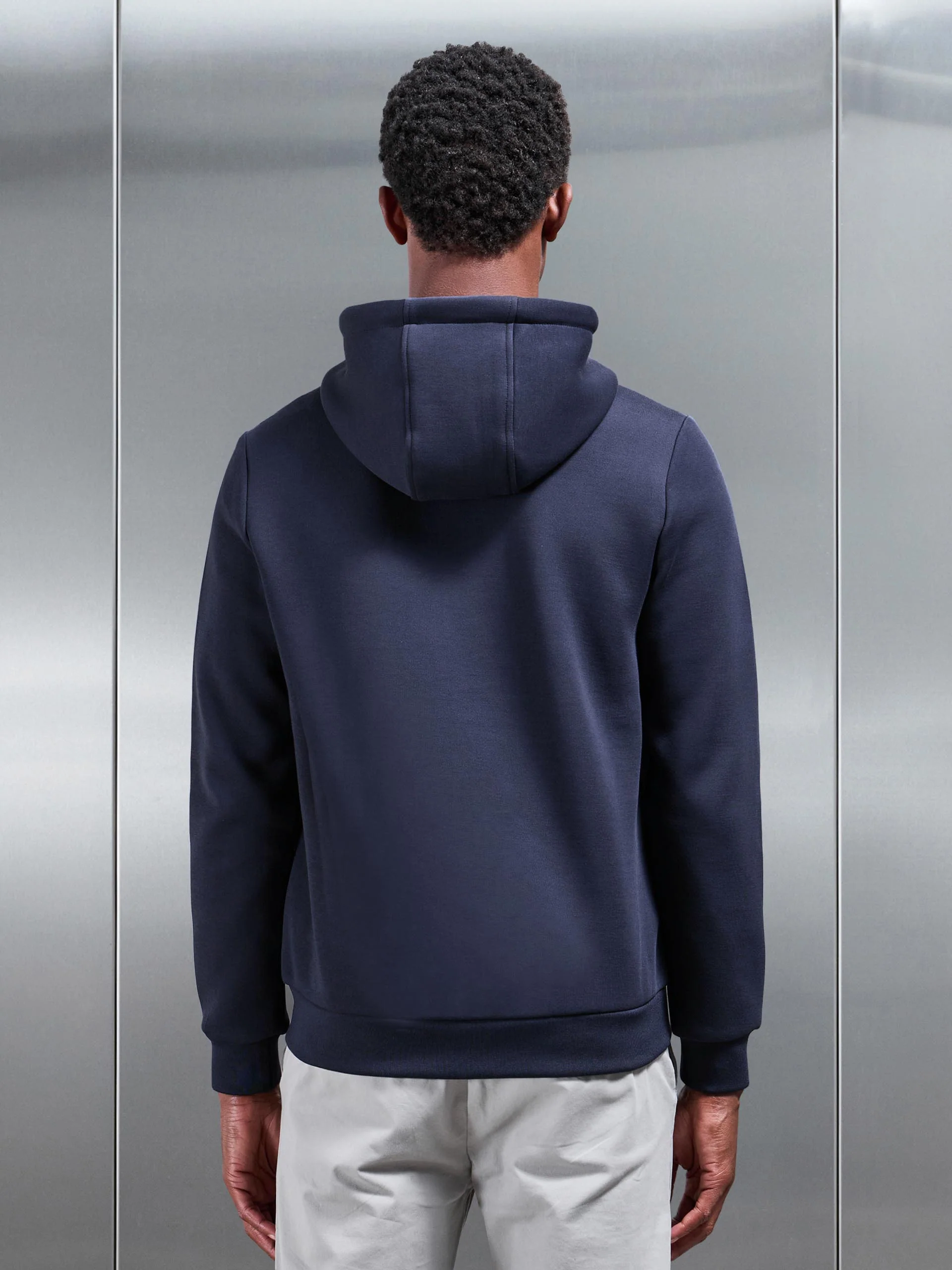 Hybrid Panel Windbreaker in Navy - Image 3