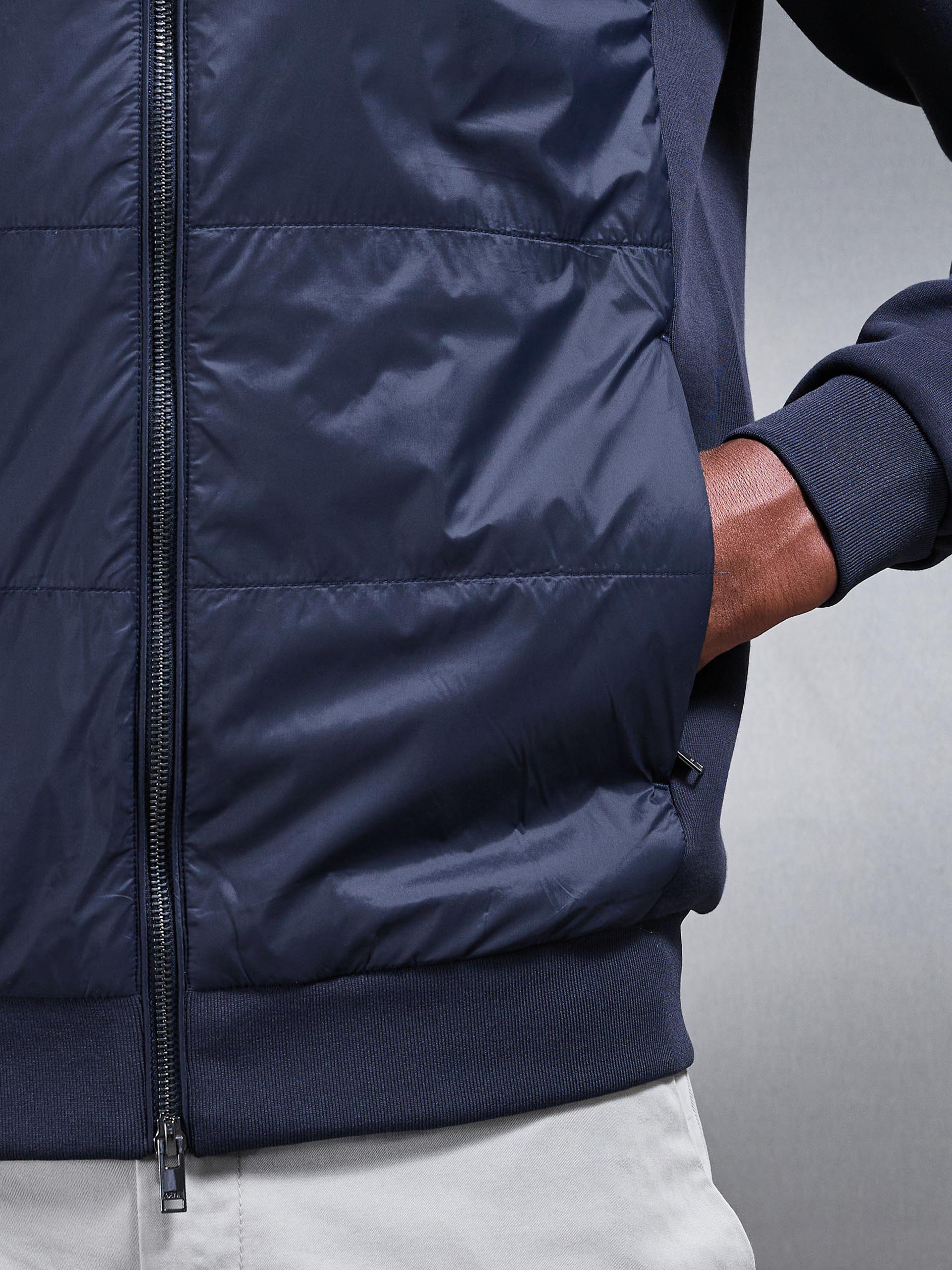 Hybrid Panel Windbreaker in Navy - Image 5