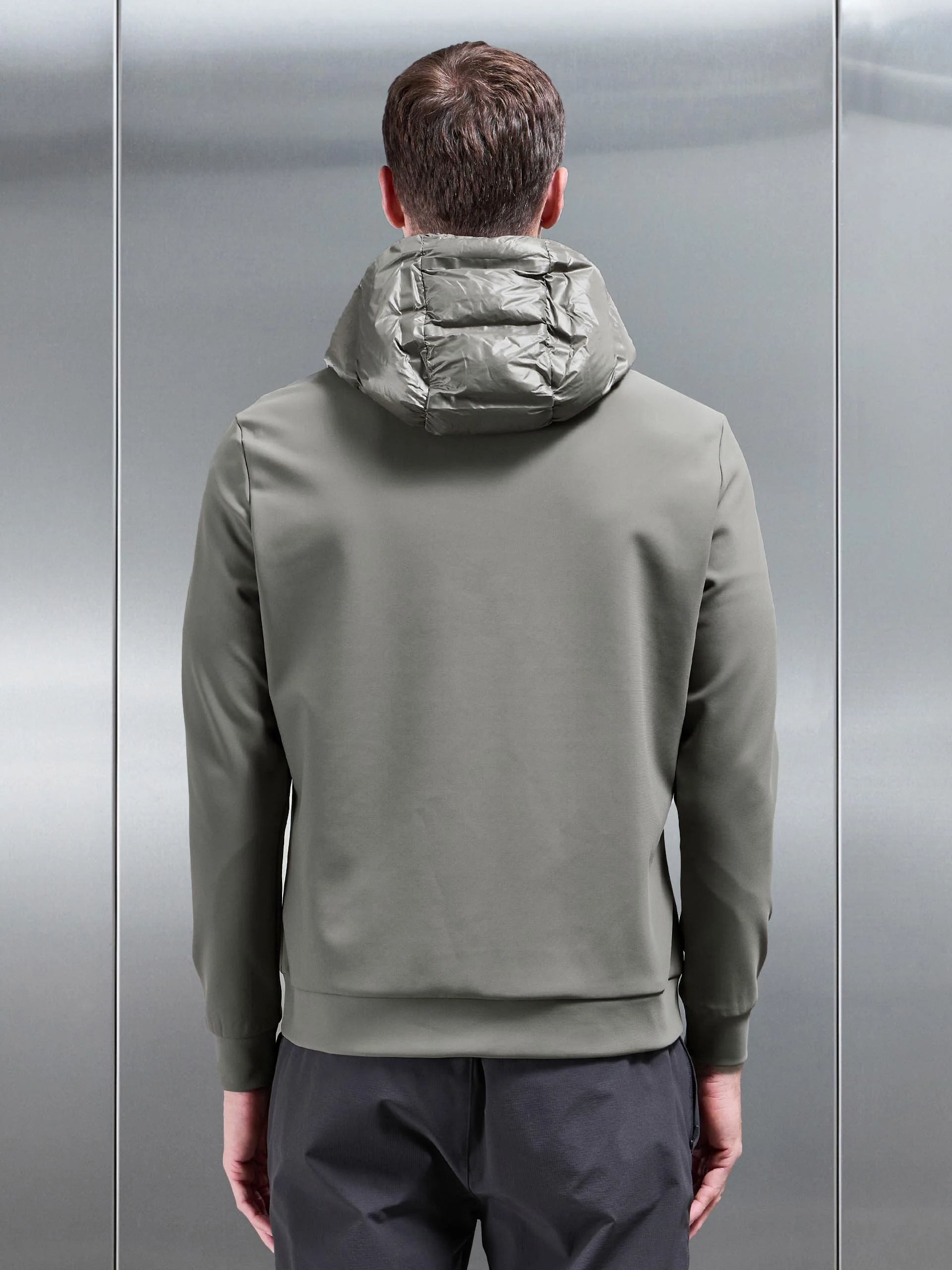 Hybrid Puffer Jacket in Olive - Image 5
