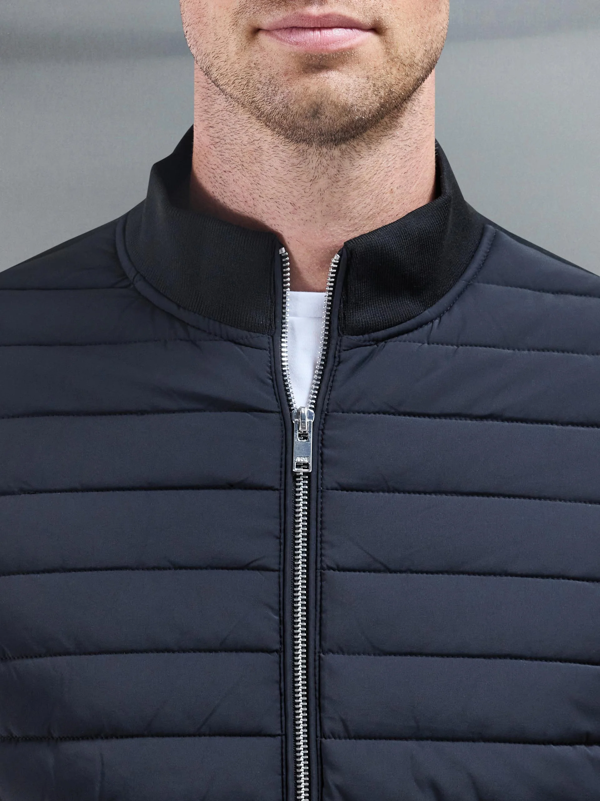 Hybrid Quilted Jacket in Black - Image 3