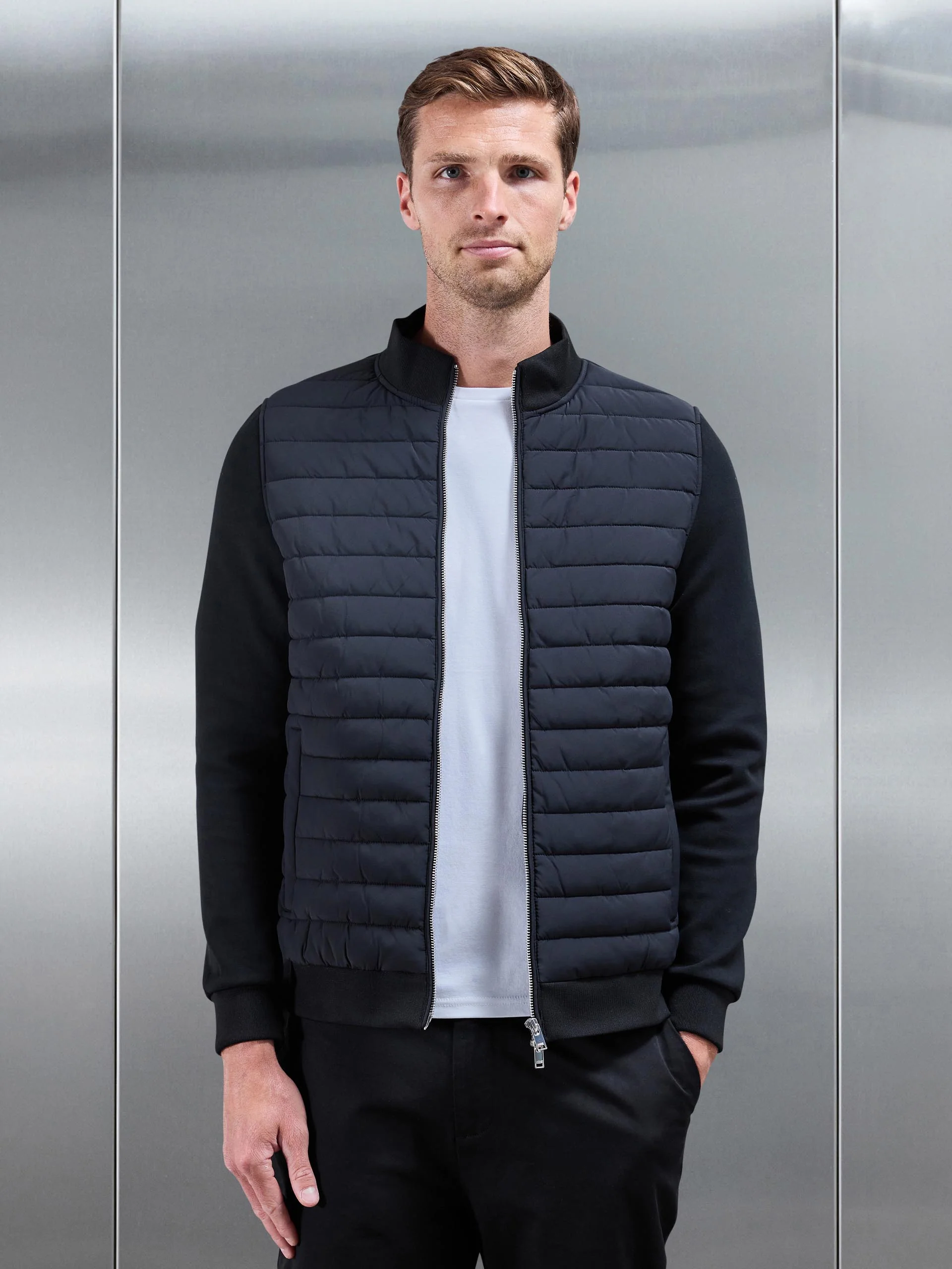 Hybrid Quilted Jacket in Black - Image 6