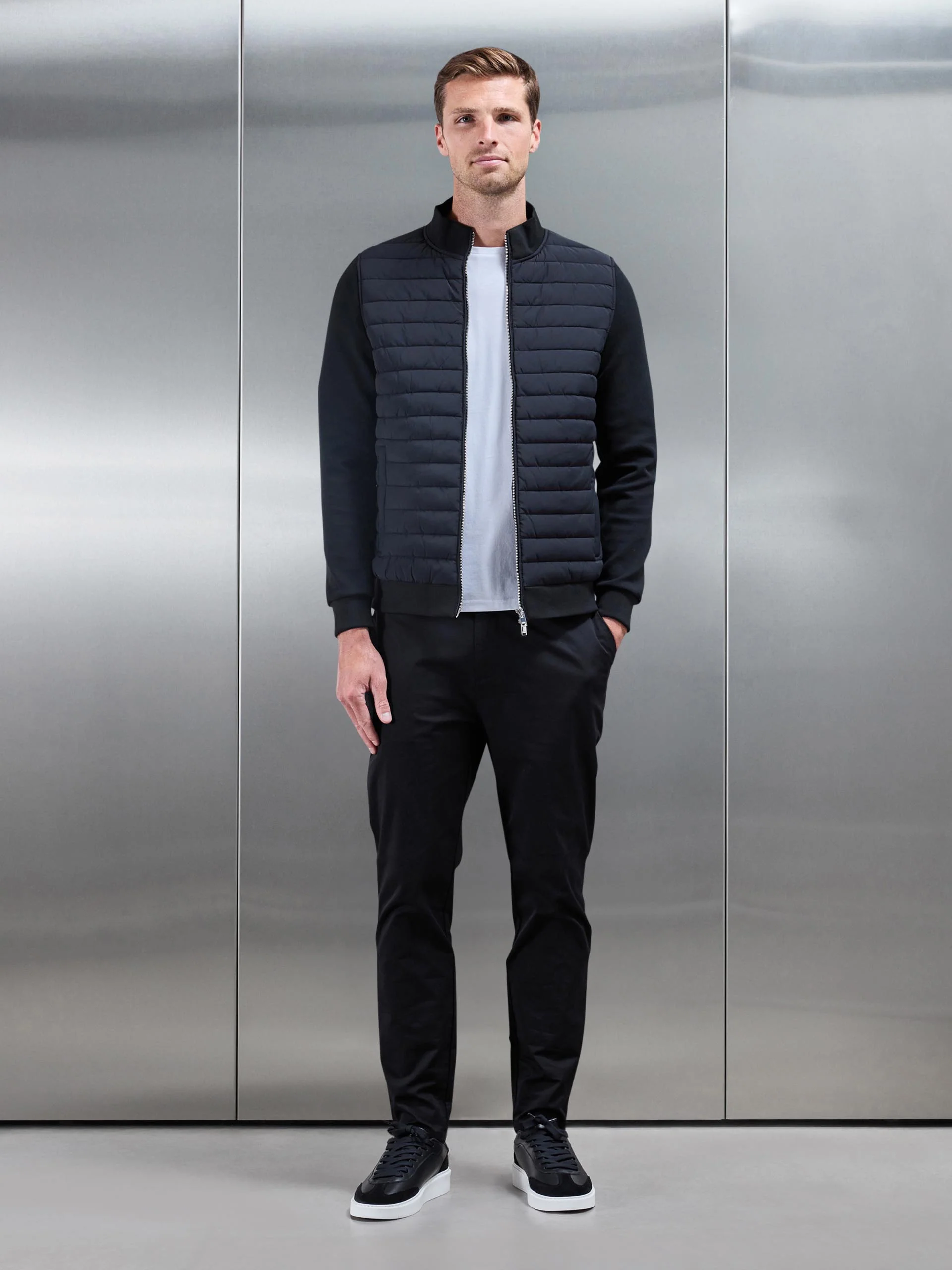 Hybrid Quilted Jacket in Black - Image 7