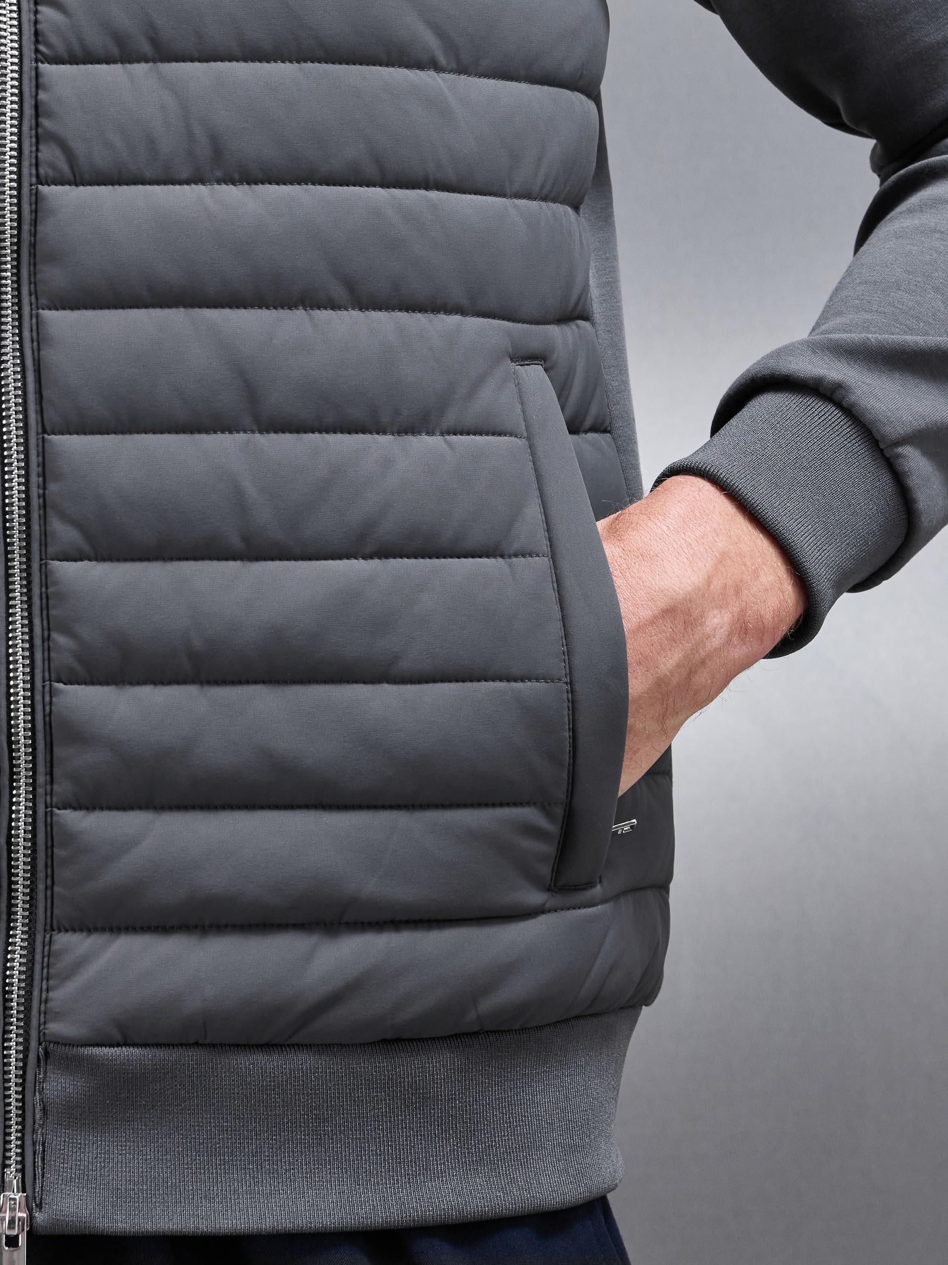 Hybrid Quilted Jacket in Grey - Image 5
