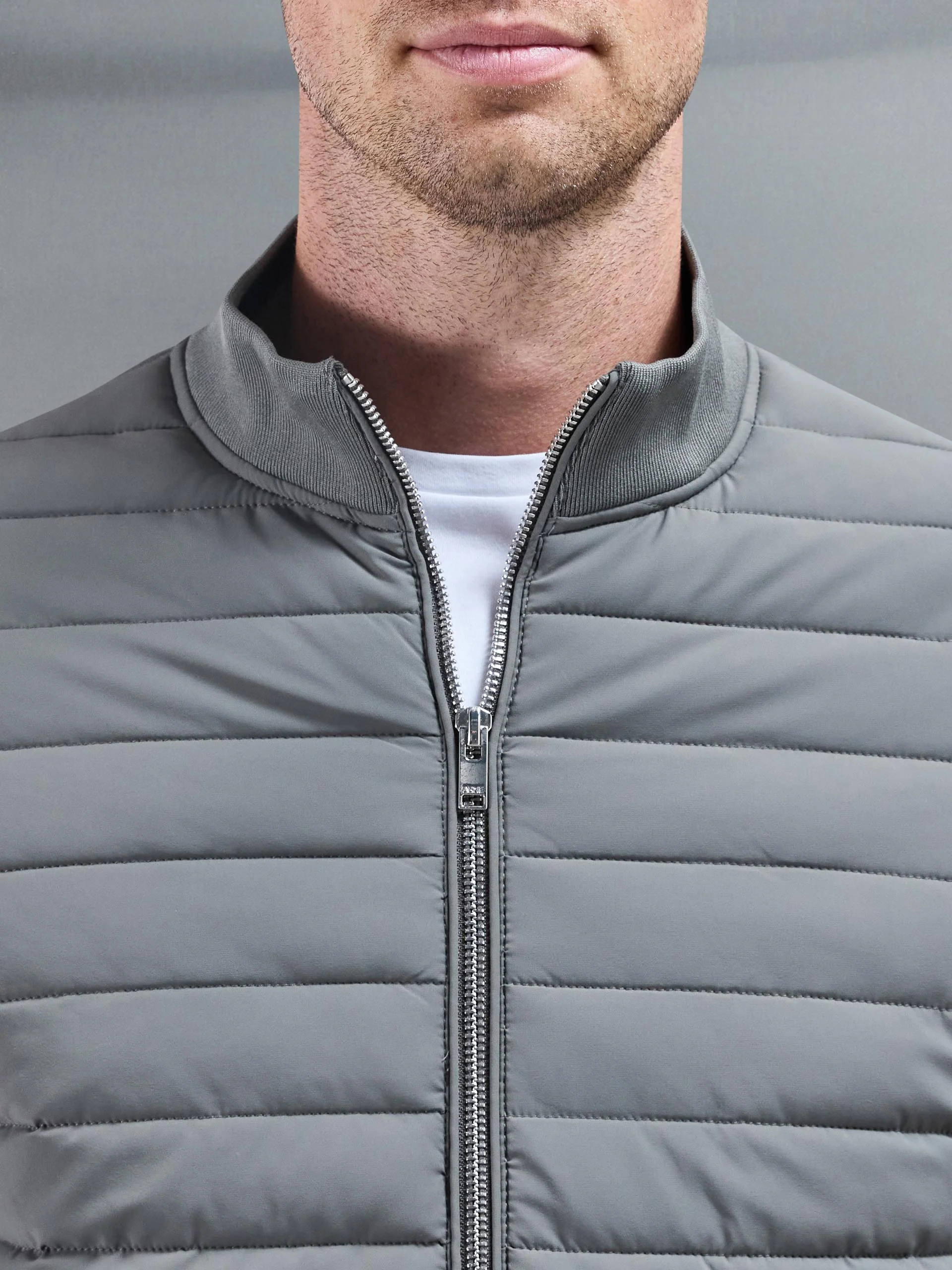Hybrid Quilted Jacket in Sage - Image 3