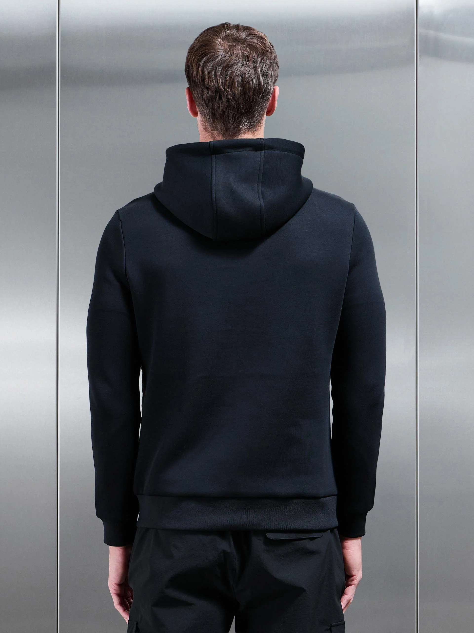 Hybrid Quilted Technical Windbreaker in Black - Image 3