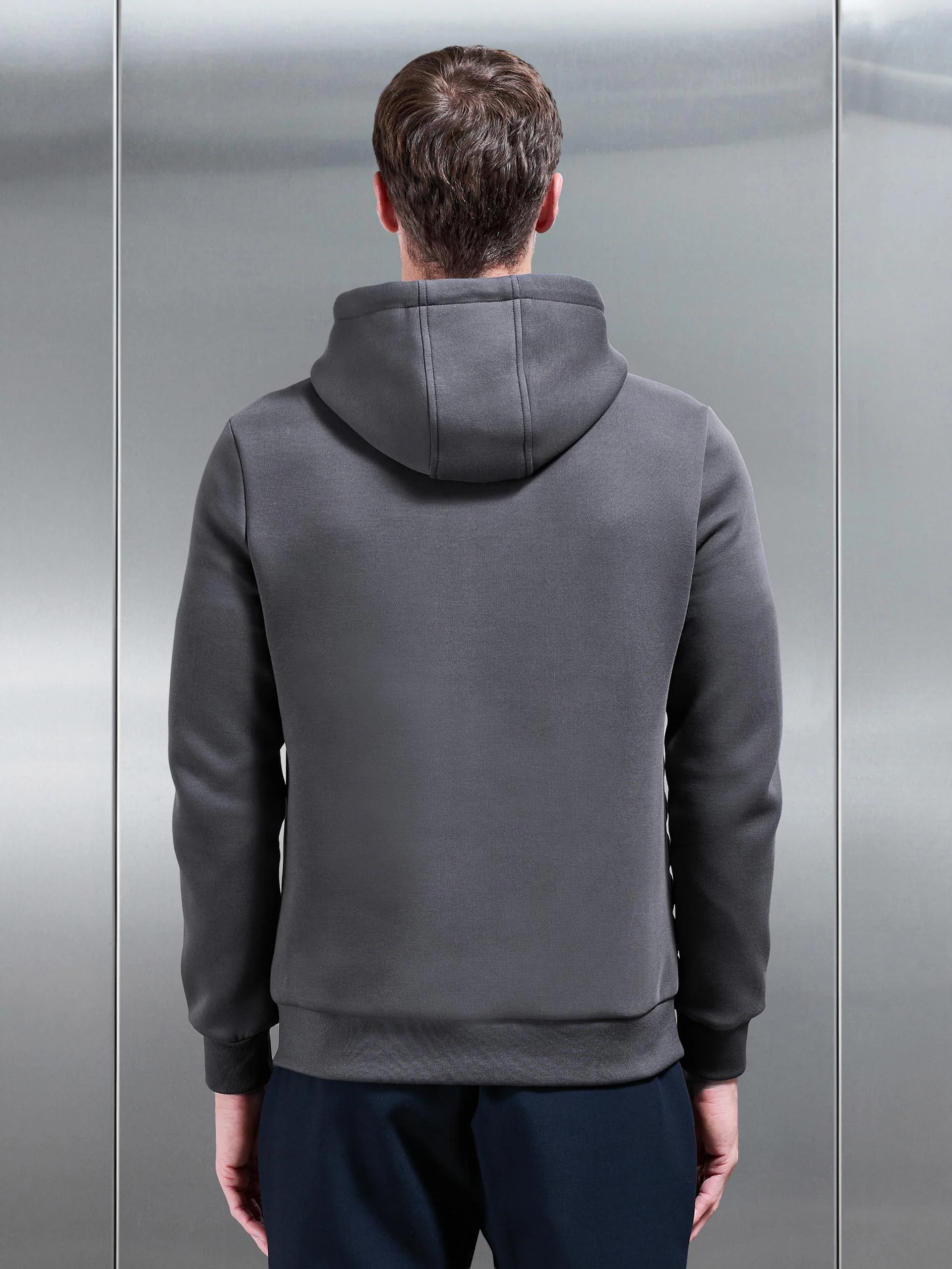 Hybrid Quilted Technical Windbreaker in Grey - Image 3