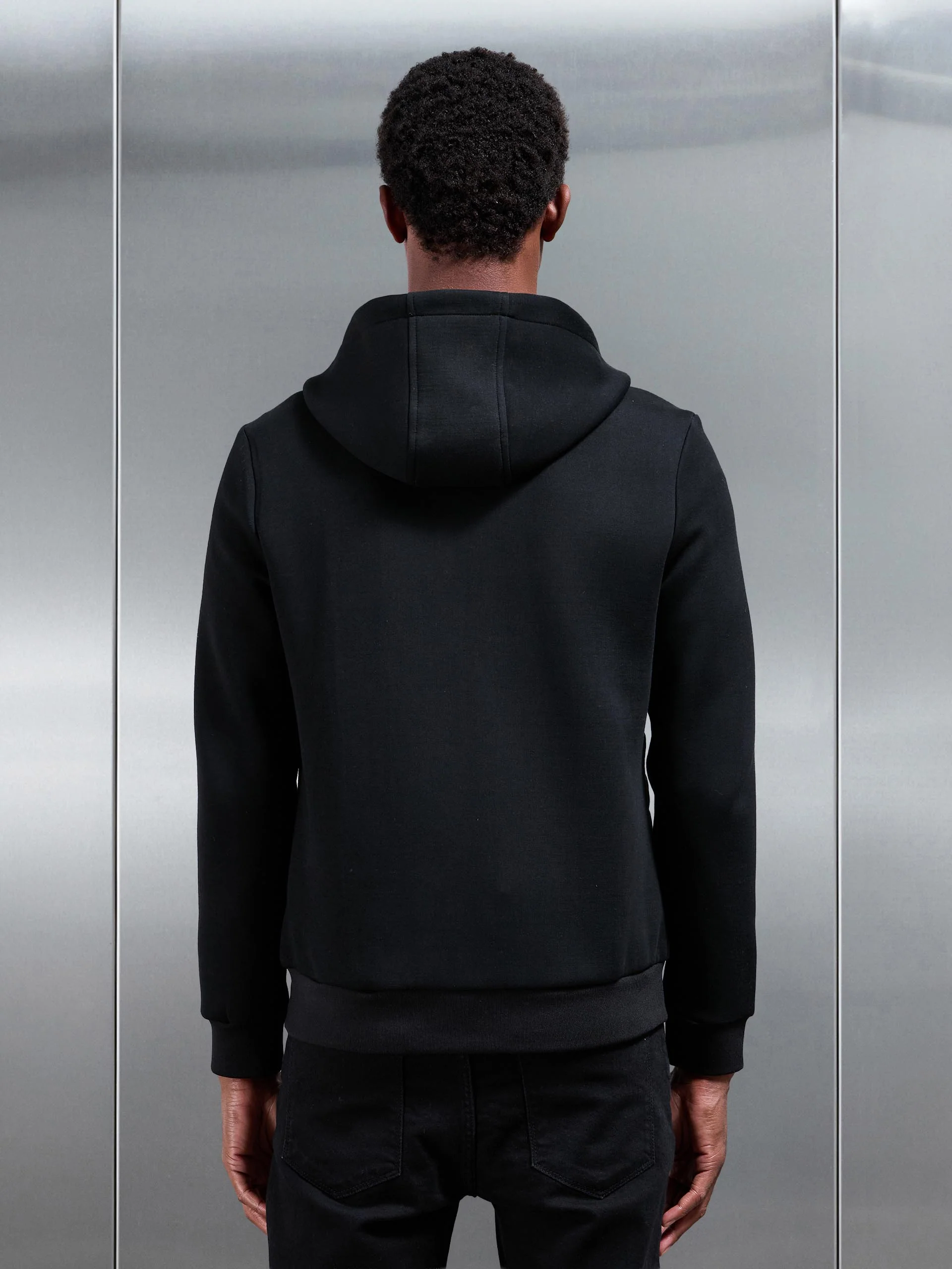Hybrid Quilted Windbreaker in Black - Image 3